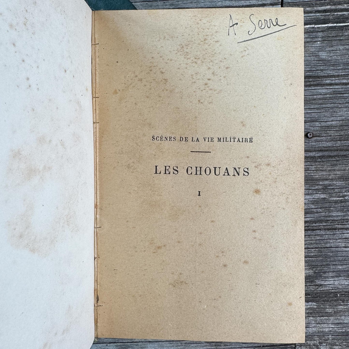 Balzac's Les Chouans, Two-Volume Antique Leather-Bound French Editions, 19th Century