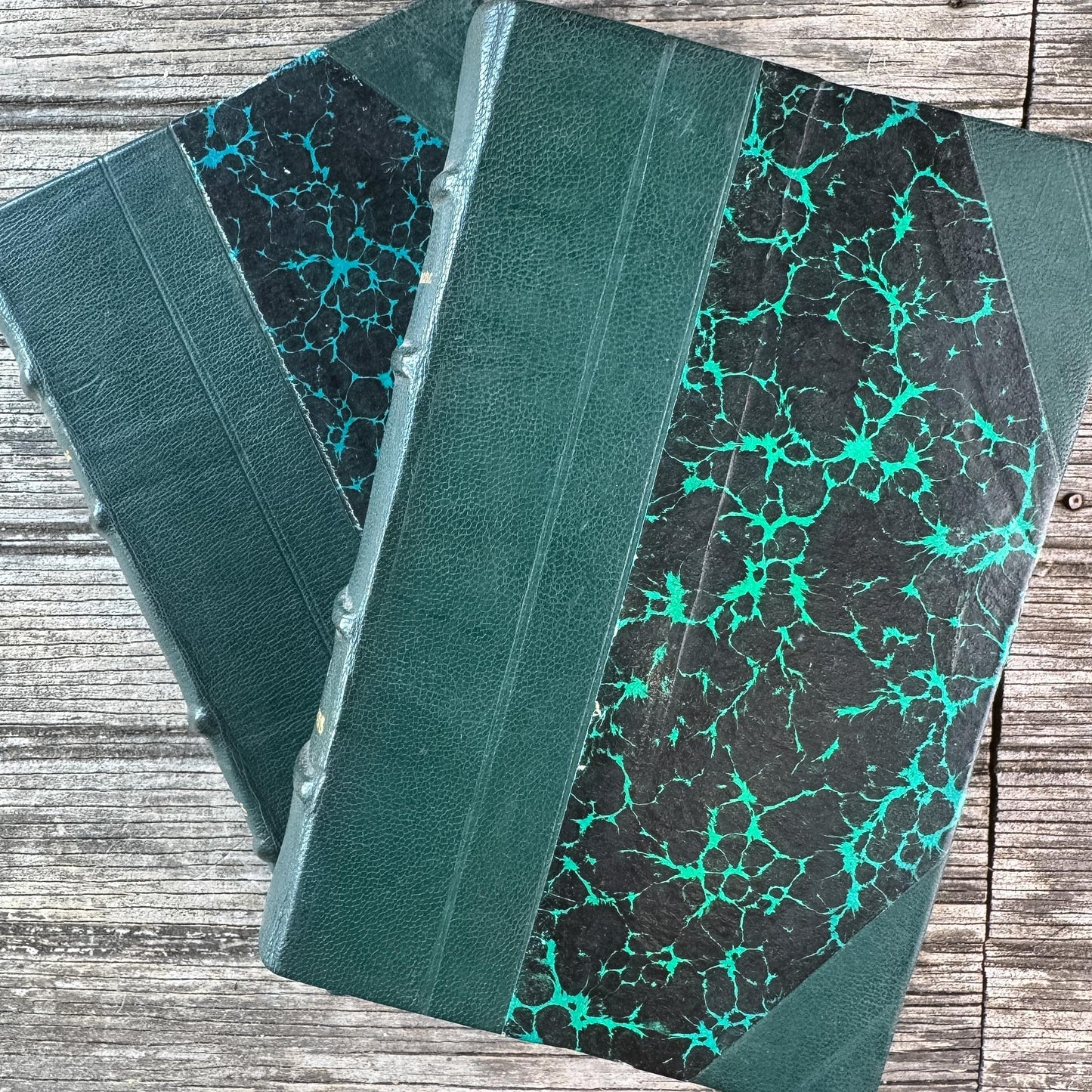 Balzac's Les Chouans, Two-Volume Antique Leather-Bound French Editions, 19th Century
