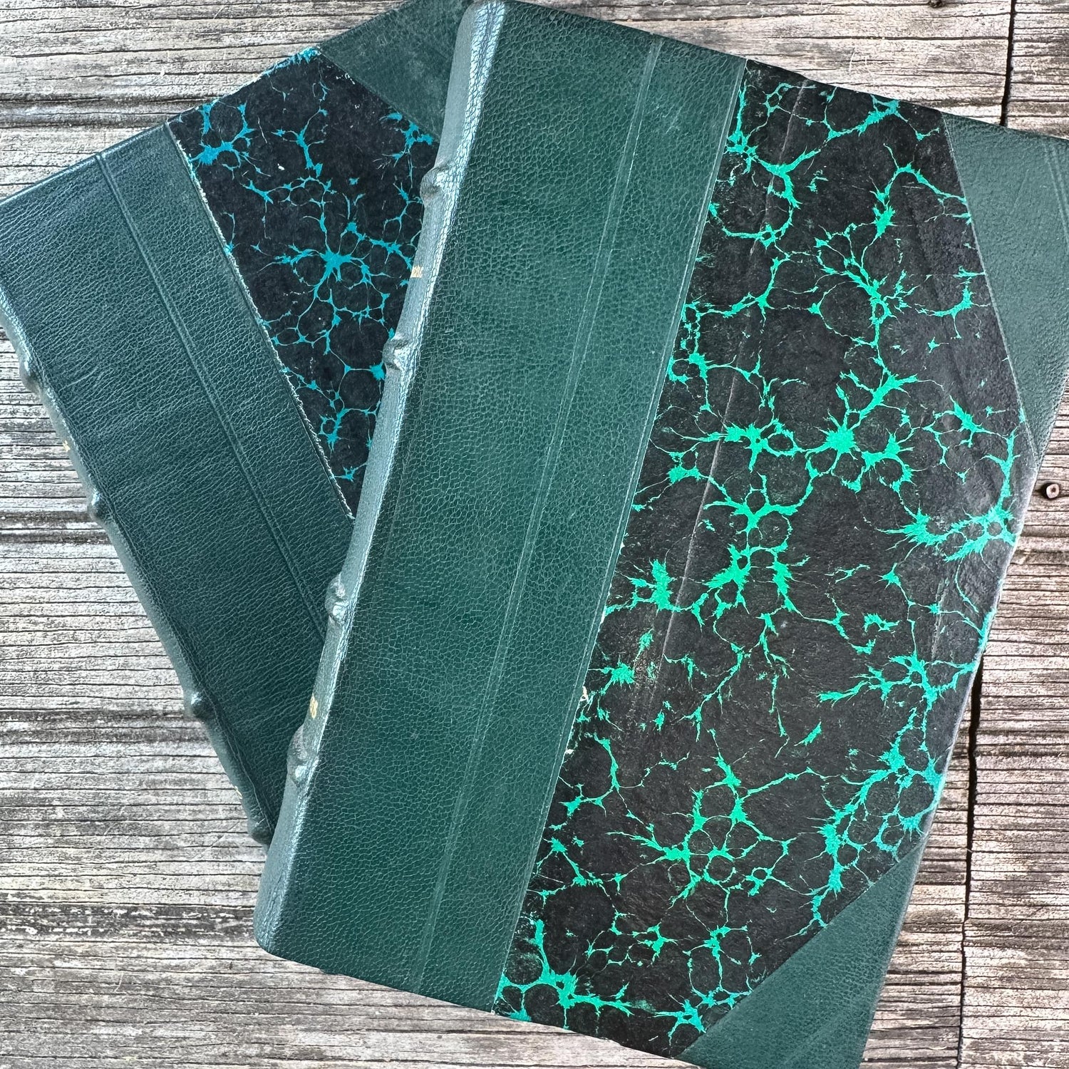 Balzac's Les Chouans, Two-Volume Antique Leather-Bound French Editions, 19th Century