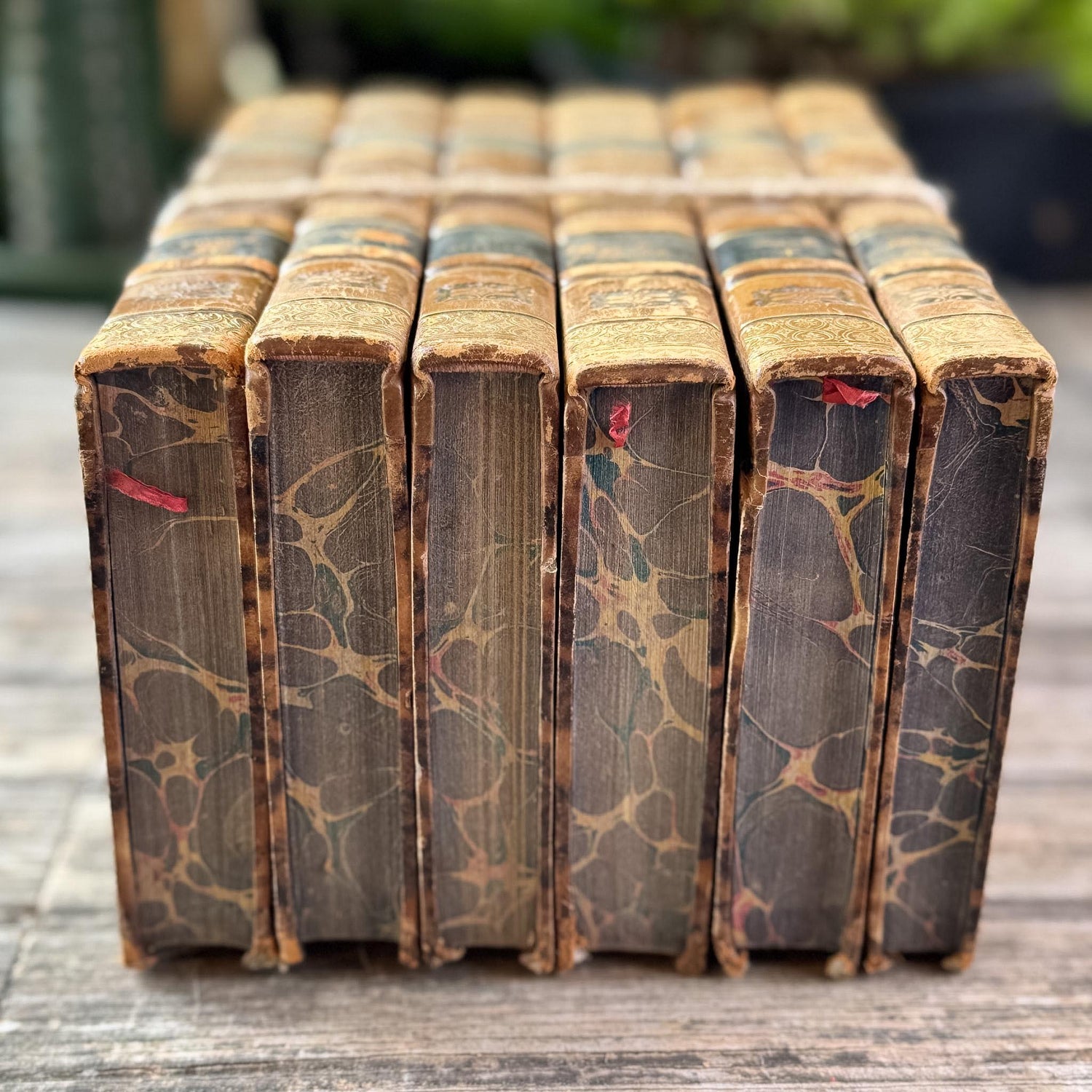 Antique Leather-Bound Voltaire Books in French, 1825