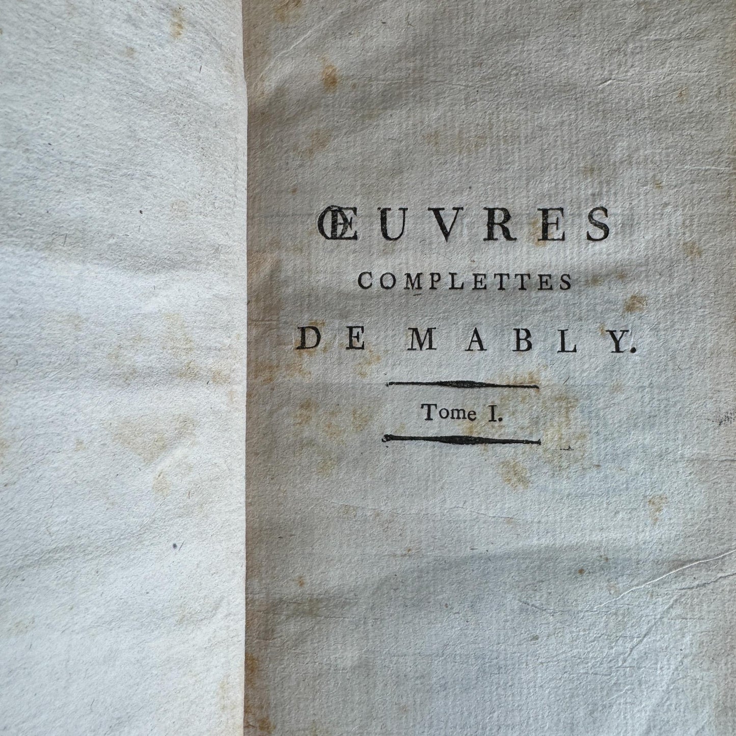Antique French Leather Book Set, Oeuvres Complettes de Mably, 1790, 21 Volumes