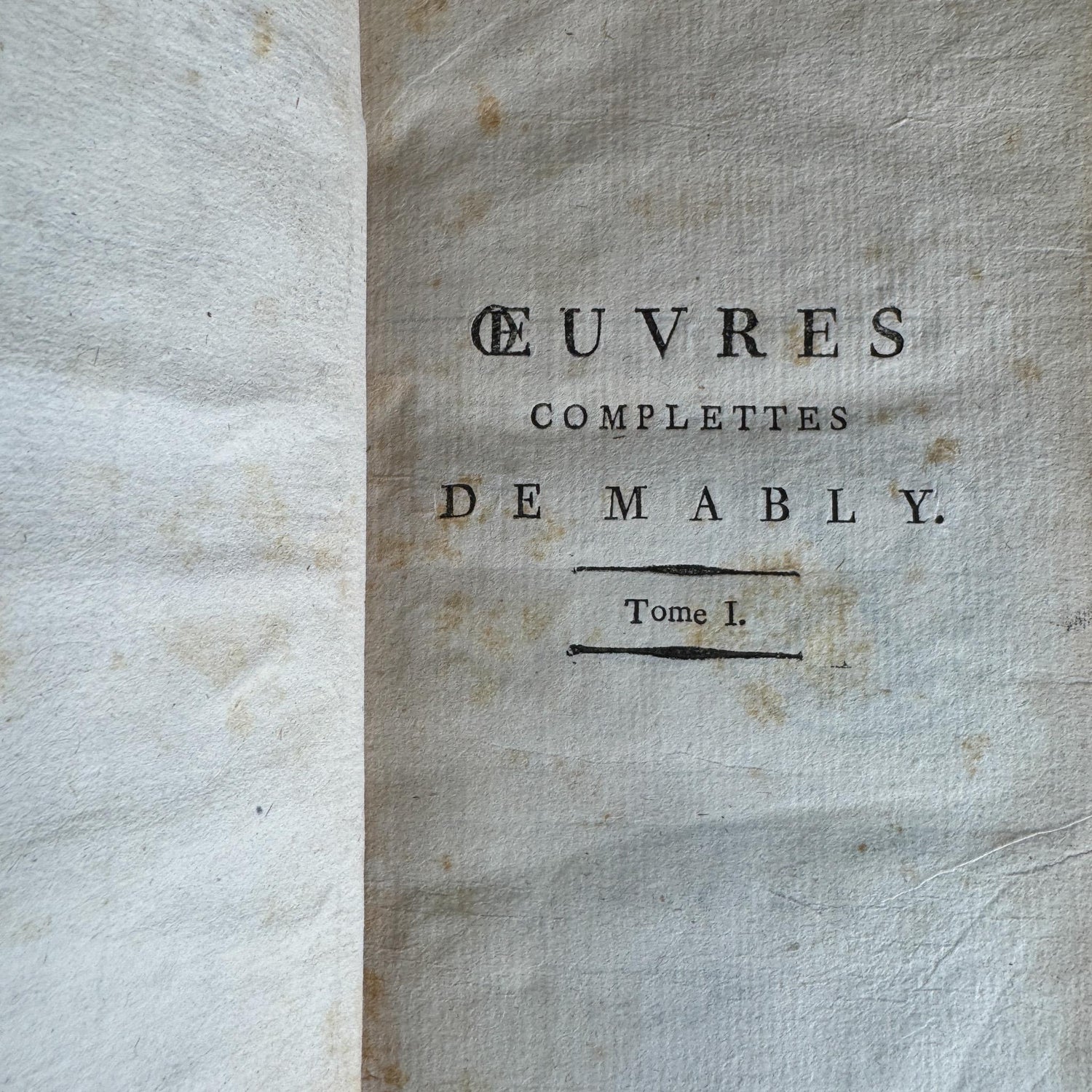 Antique French Leather Book Set, Oeuvres Complettes de Mably, 1790, 21 Volumes