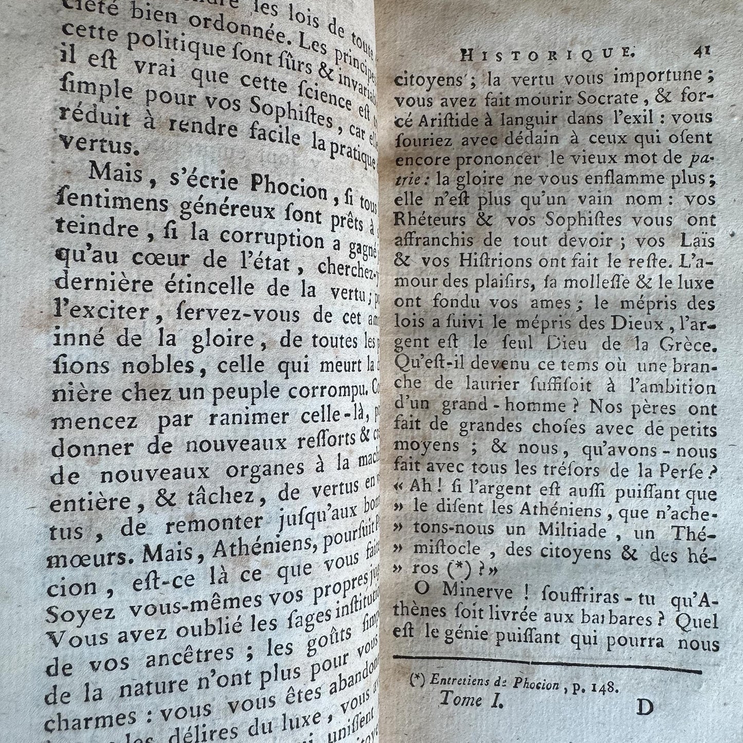Antique French Leather Book Set, Oeuvres Complettes de Mably, 1790, 21 Volumes