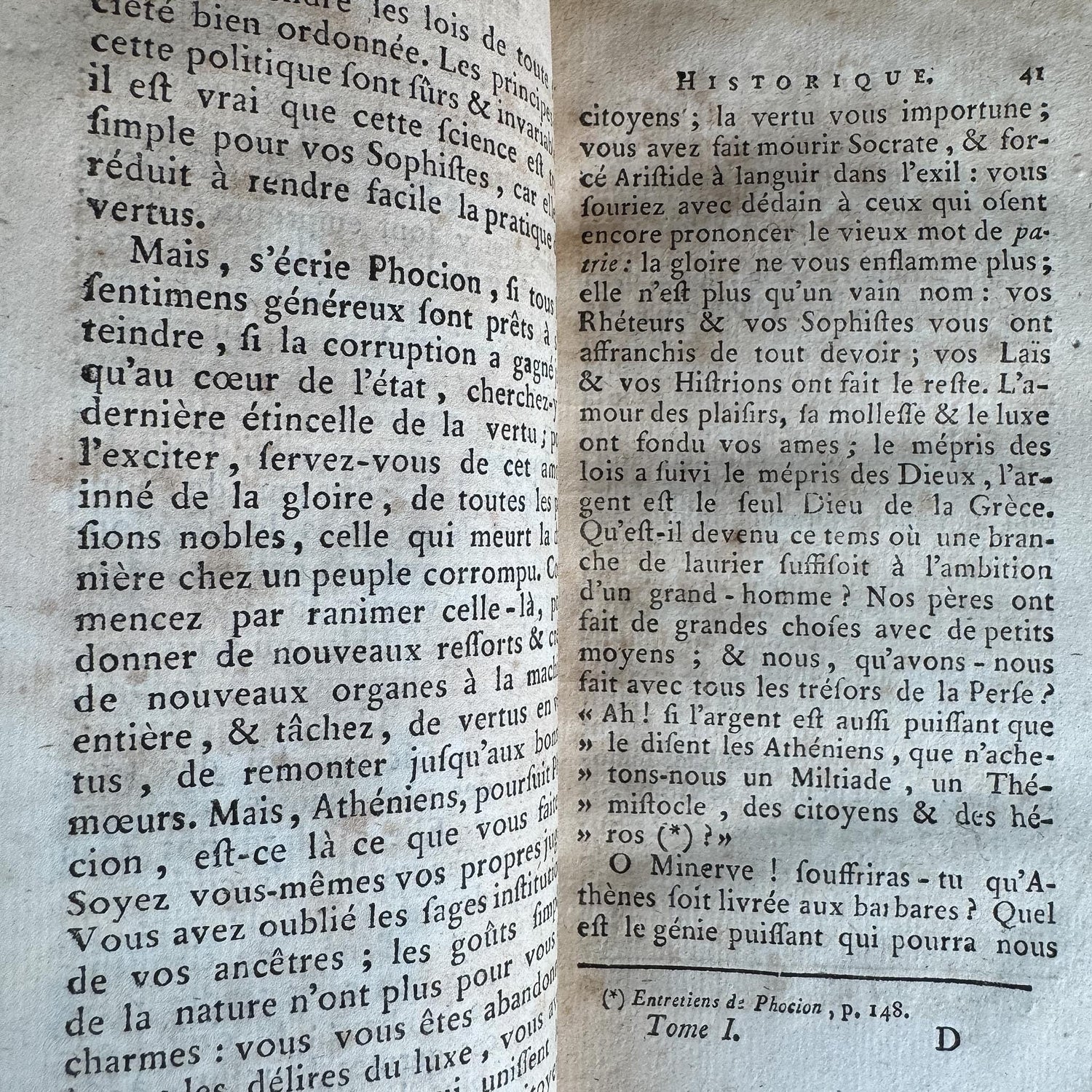 Antique French Leather Book Set, Oeuvres Complettes de Mably, 1790, 21 Volumes