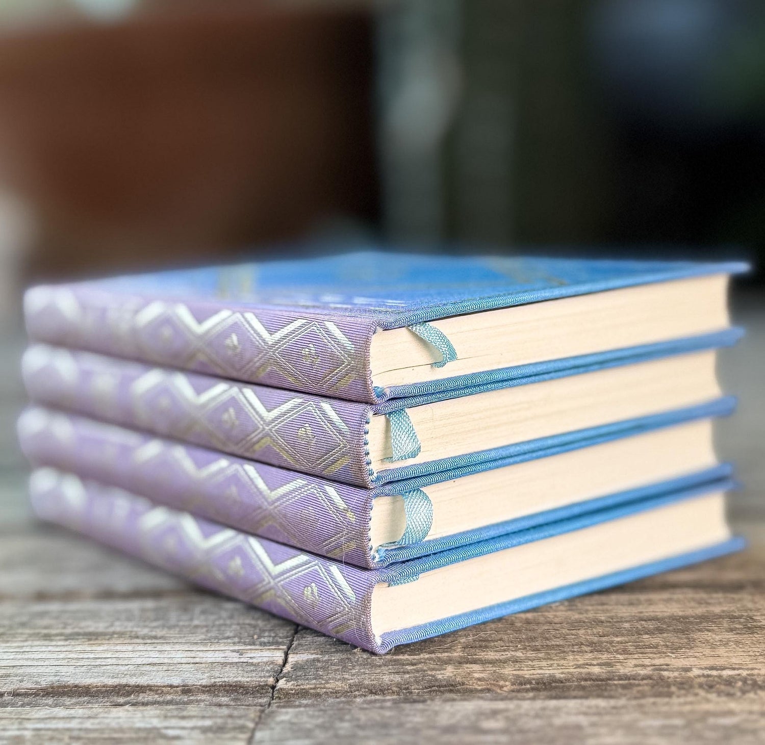 Lavender & Gold Vintage French Book Set on Love