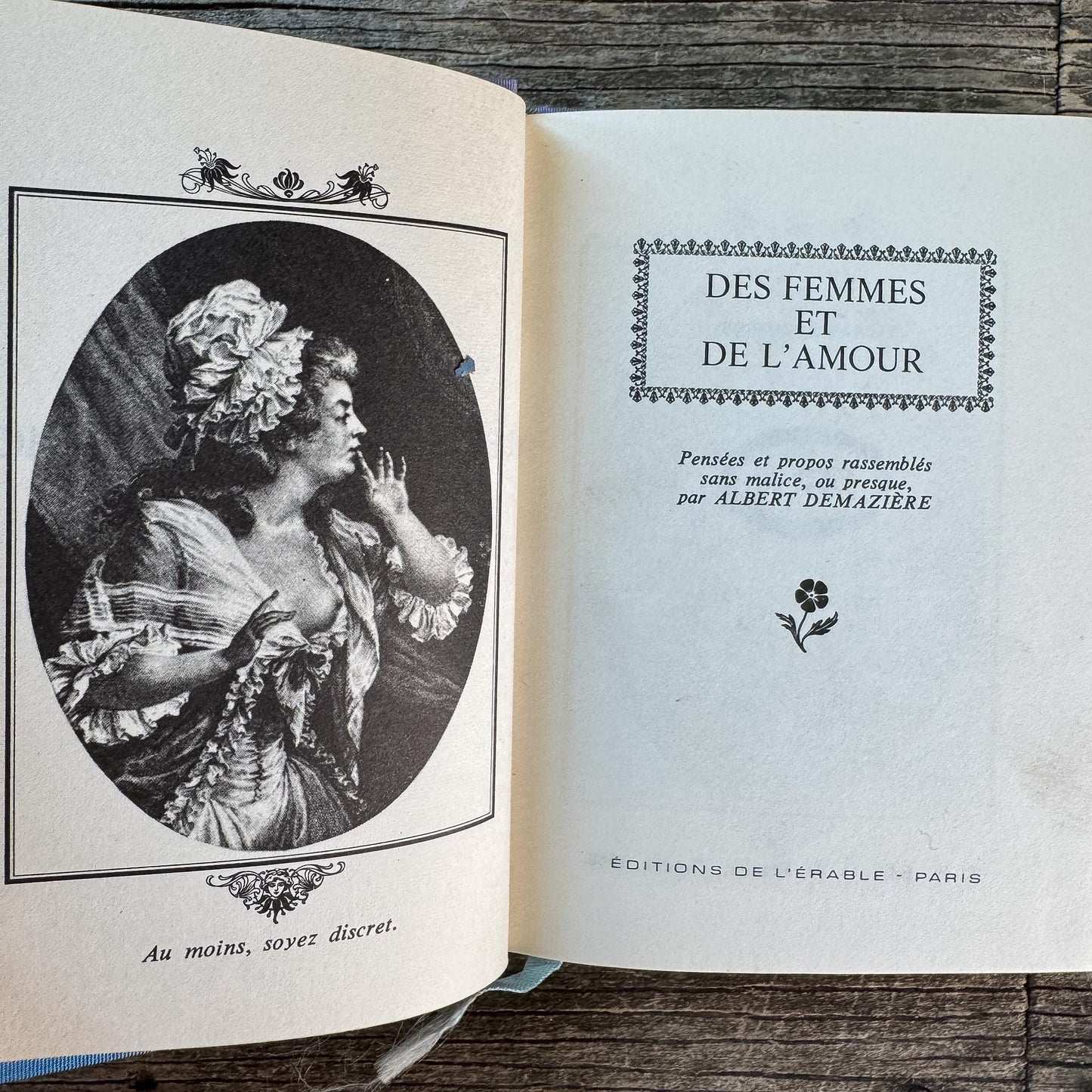 Lavender & Gold Vintage French Book Set on Love