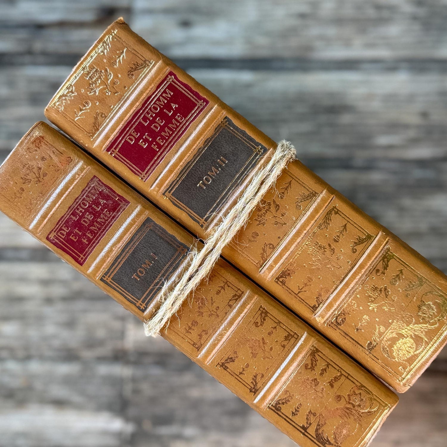 Vintage Reprint of 18th-Century French Marriage and Sex Book Set, De l'Homme et de la Femme, 1772