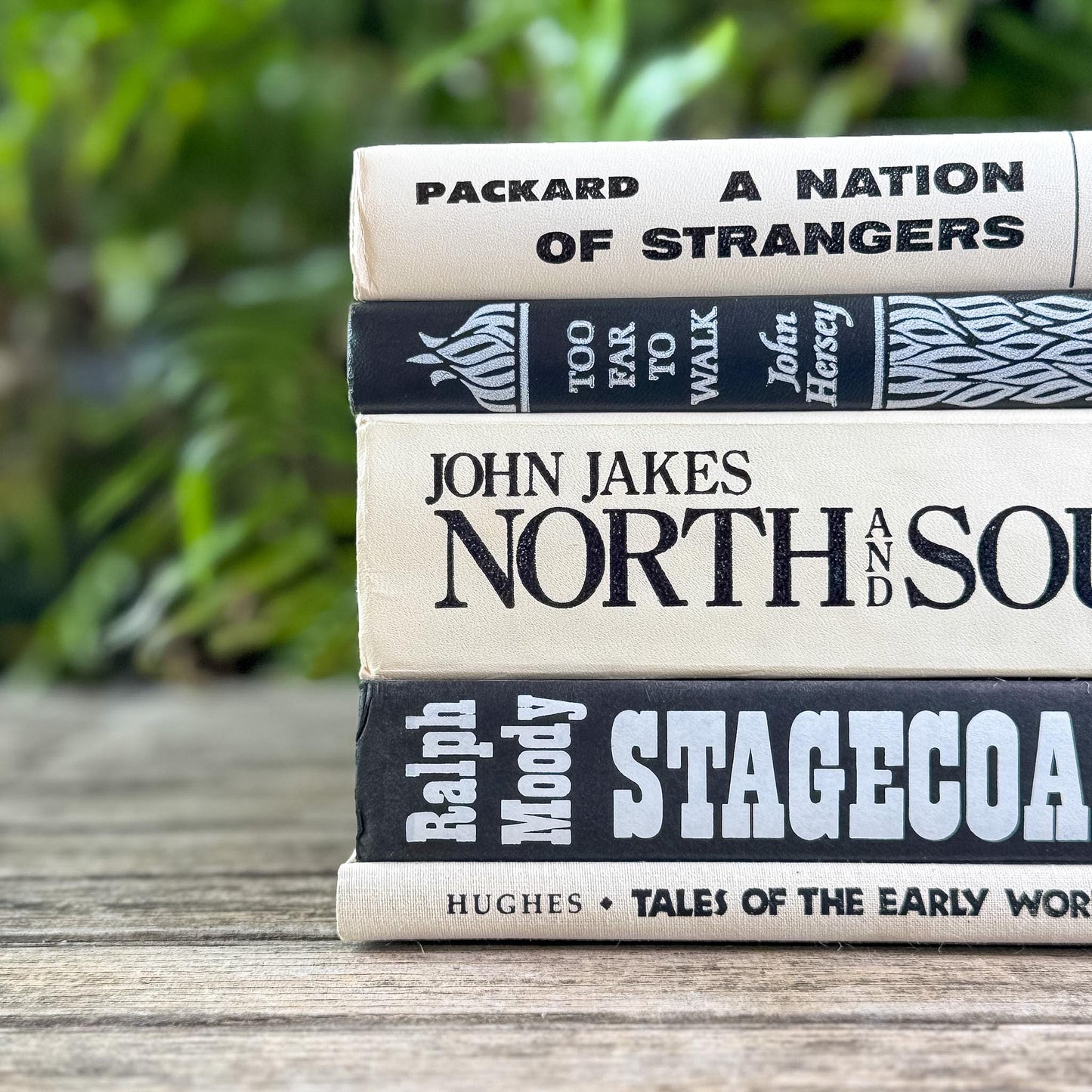 Vintage Black and White Book Bundle for Shelf Styling