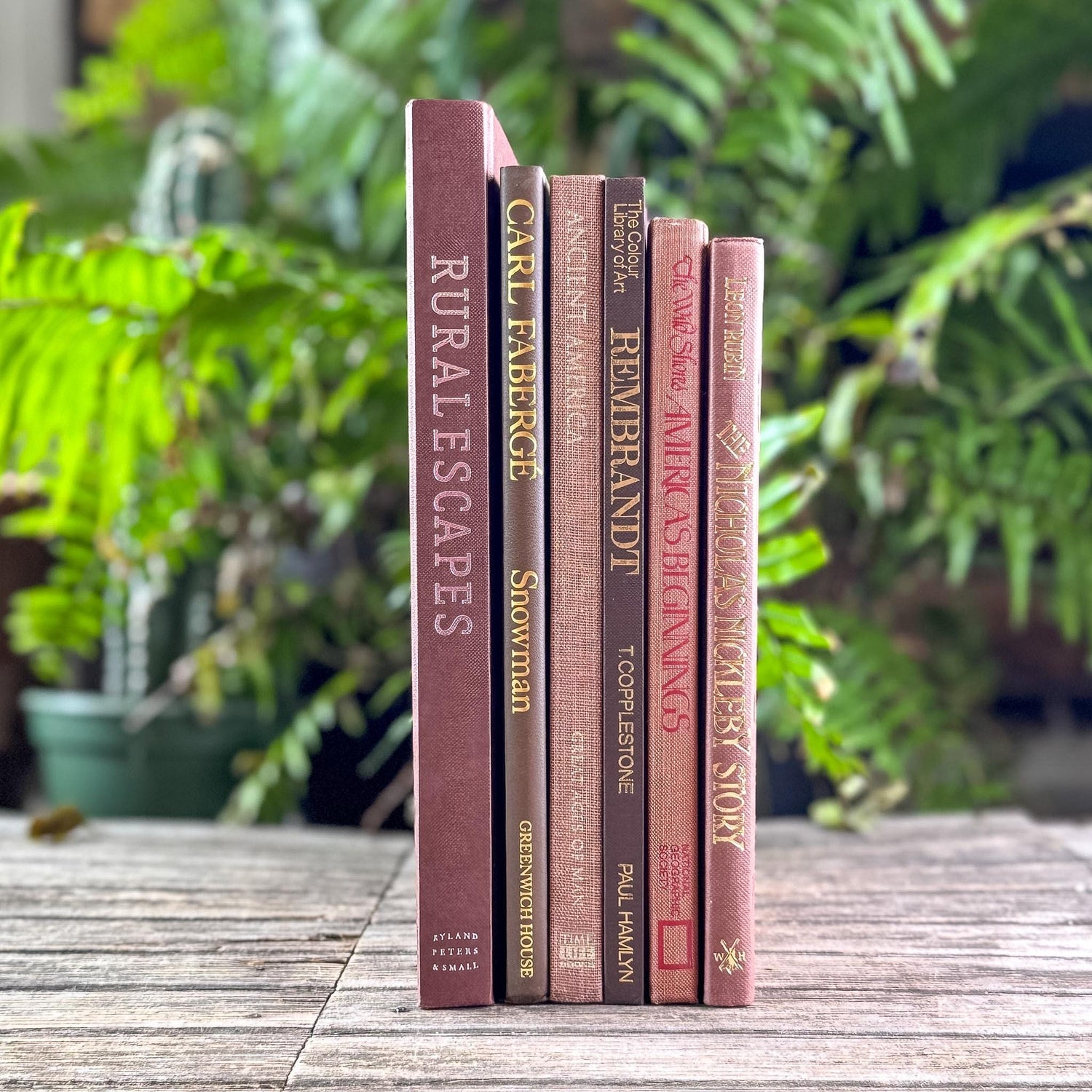 Oversized Brown, Rust and Terracotta Coffee Table Book Bundle for Shelf Styling