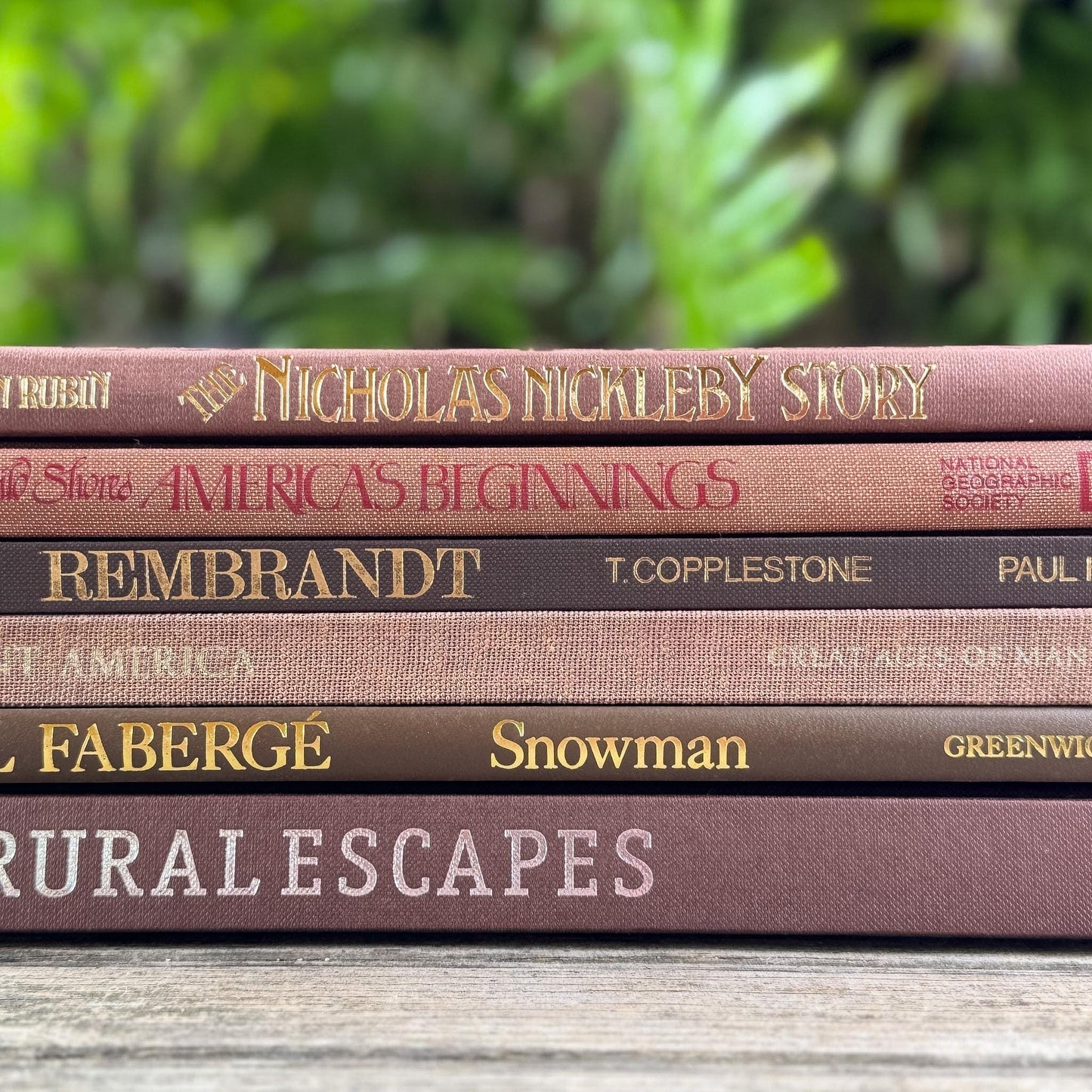 Oversized Brown, Rust and Terracotta Coffee Table Book Bundle for Shelf Styling
