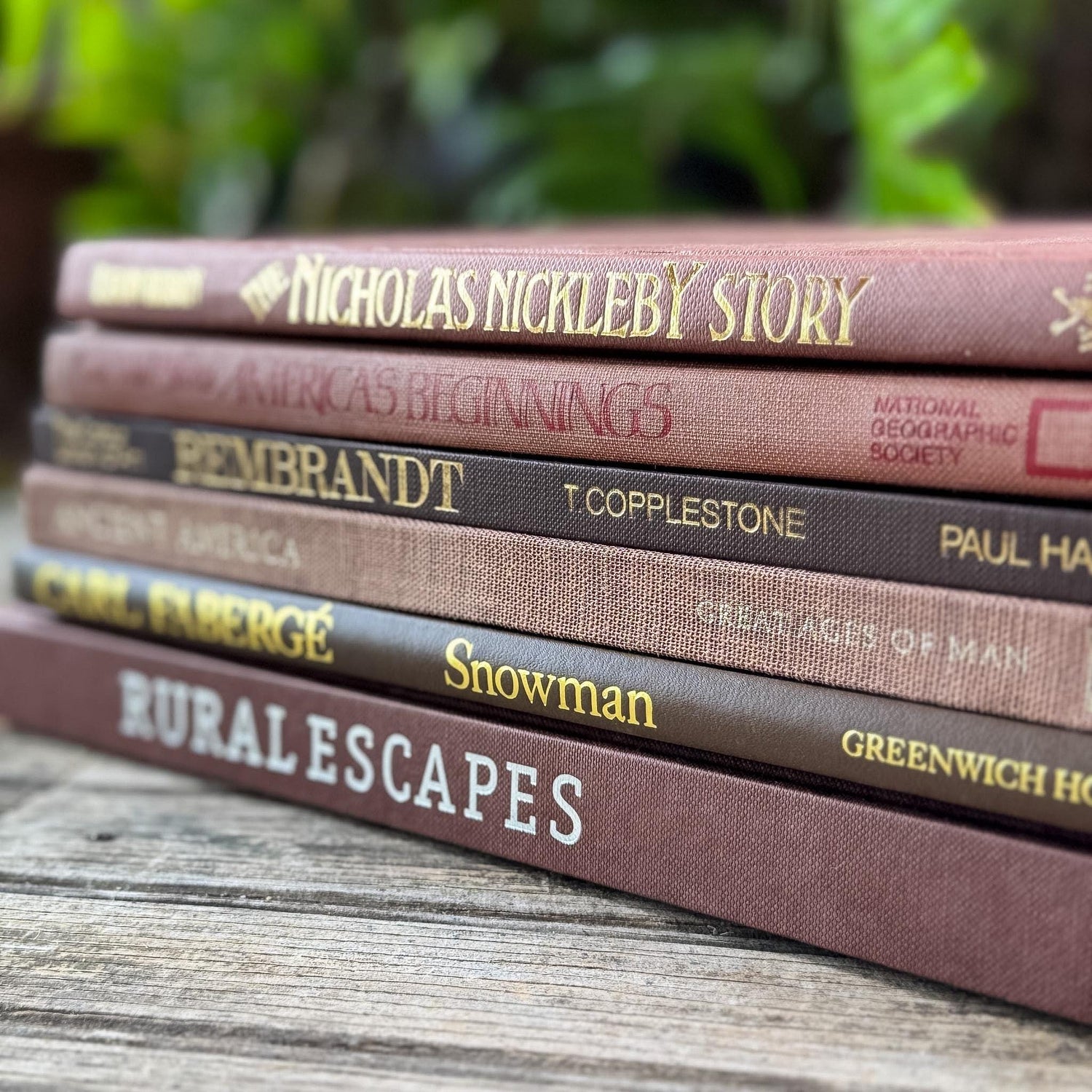 Oversized Brown, Rust and Terracotta Coffee Table Book Bundle for Shelf Styling