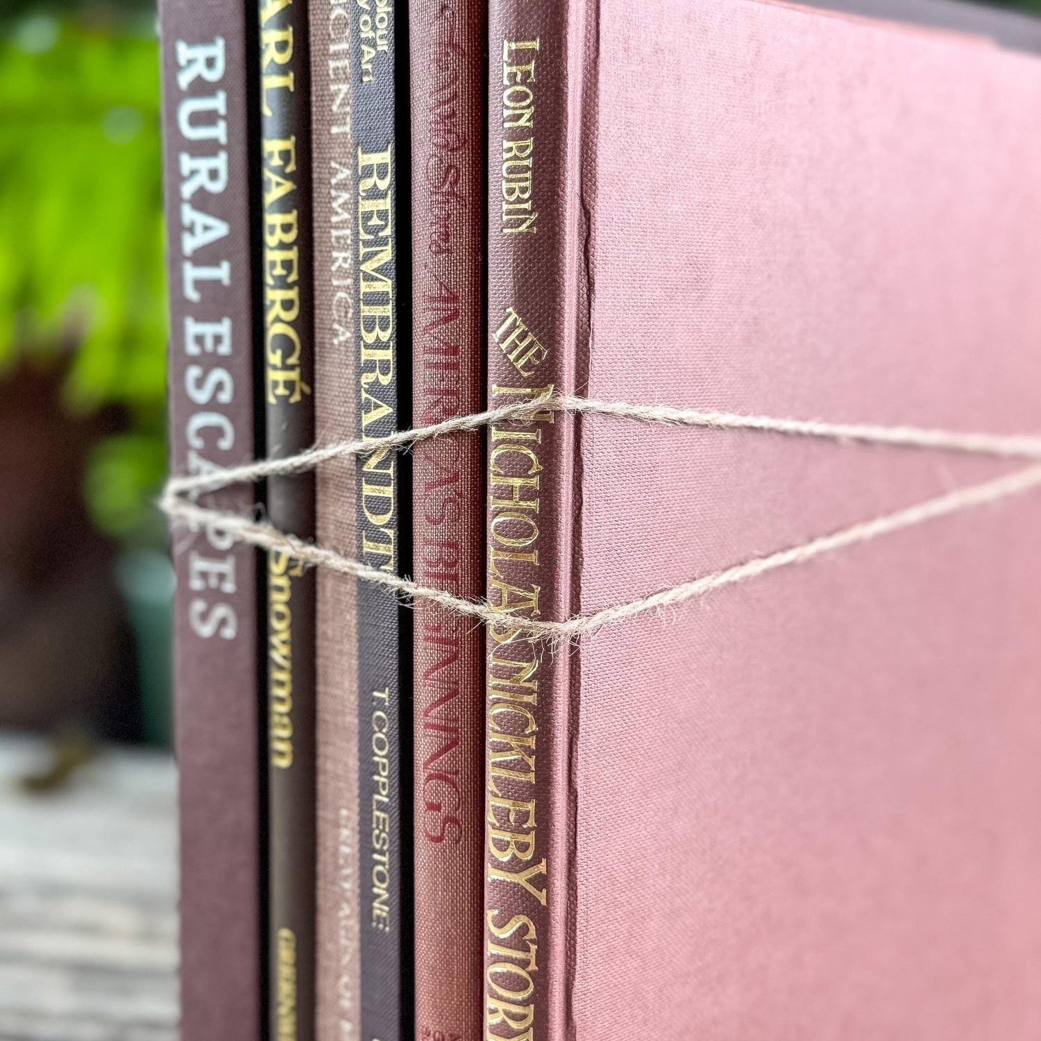 Oversized Brown, Rust and Terracotta Coffee Table Book Bundle for Shelf Styling