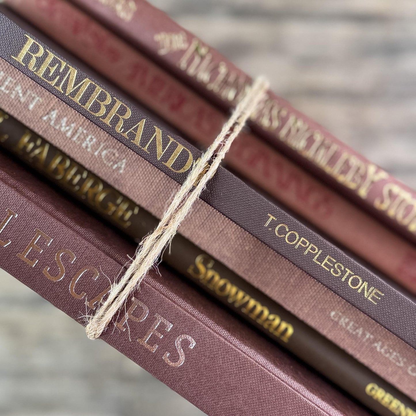 Oversized Brown, Rust and Terracotta Coffee Table Book Bundle for Shelf Styling