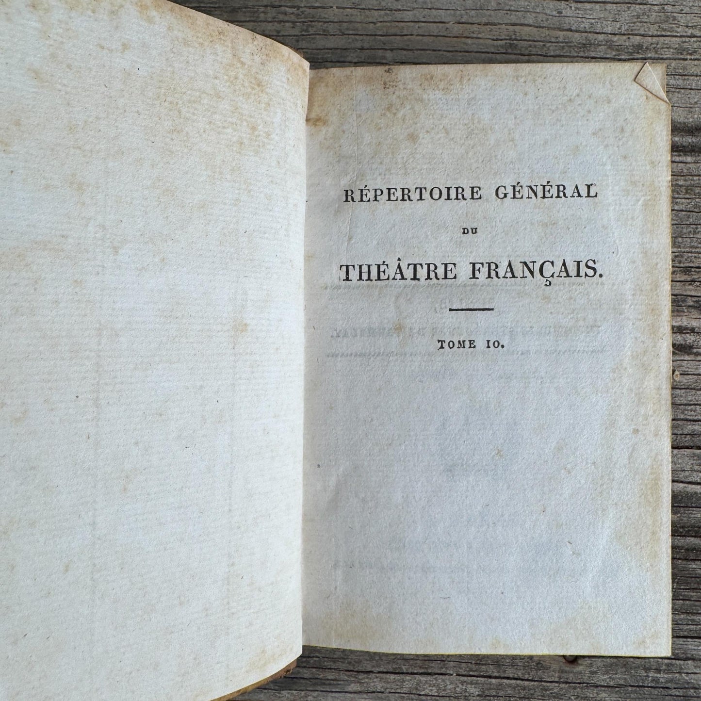 Antique French Leather Book Set, Répertoire Général du Théâtre Français, 67 Volumes