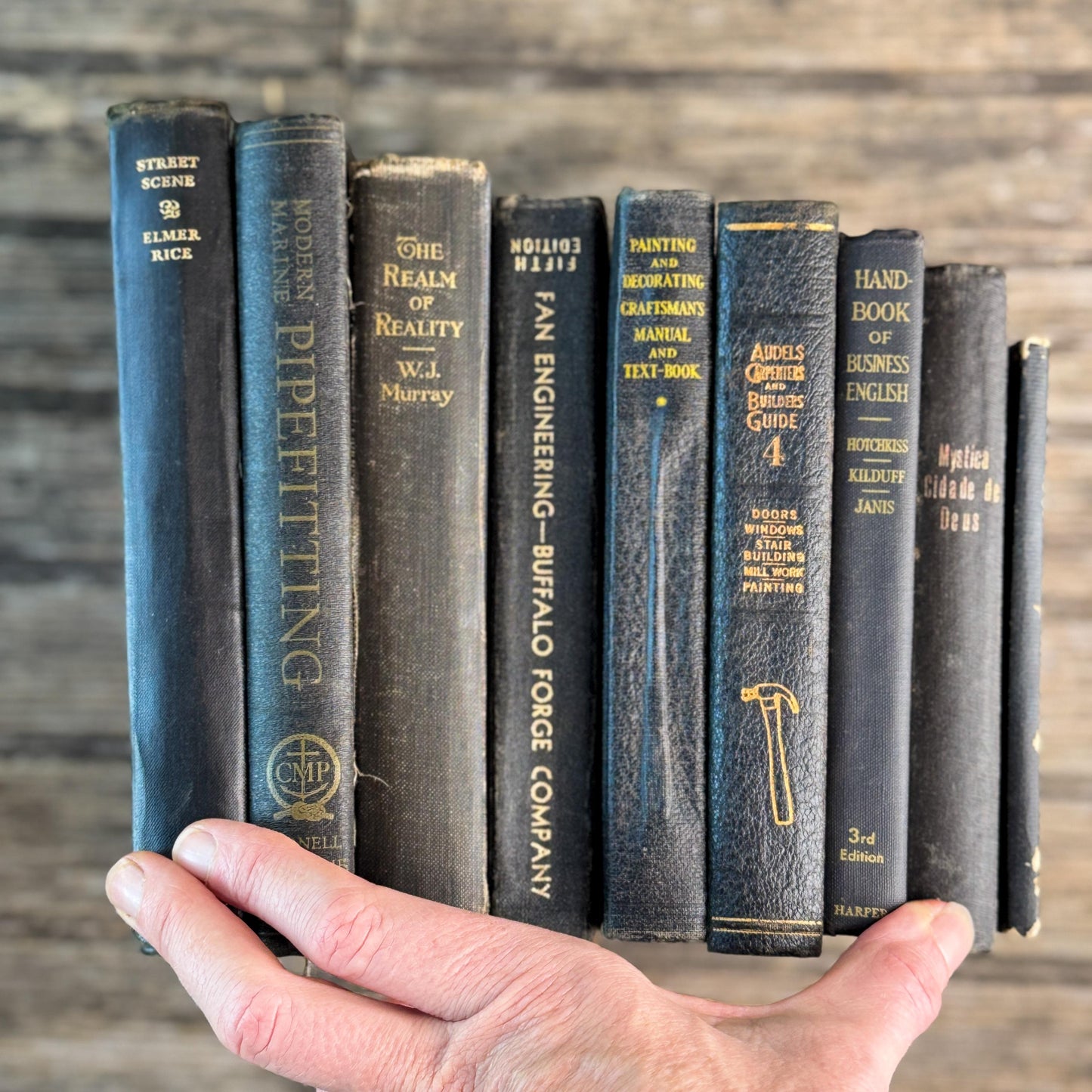 Vintage Black Book Set With Smaller Books
