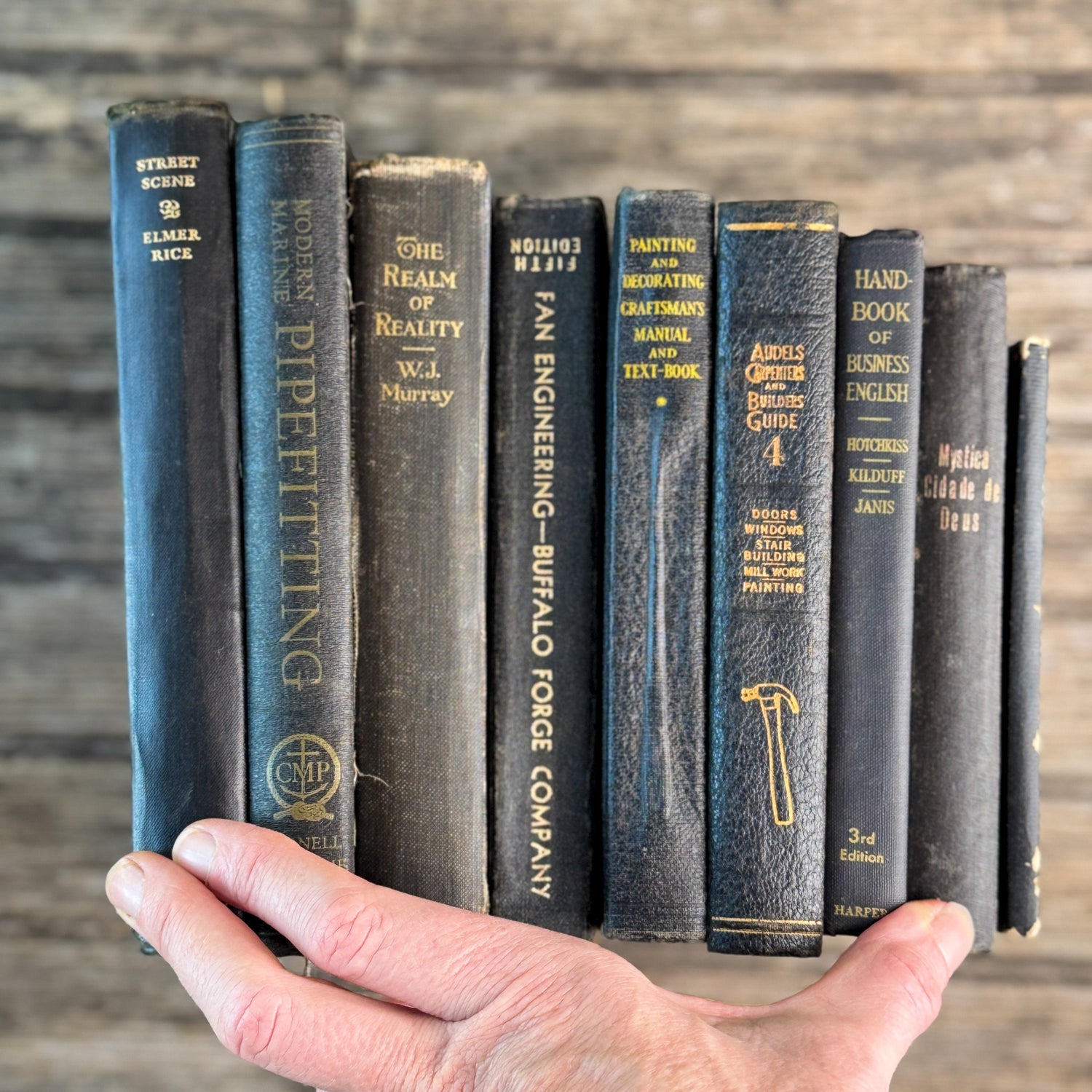 Vintage Black Book Set With Smaller Books