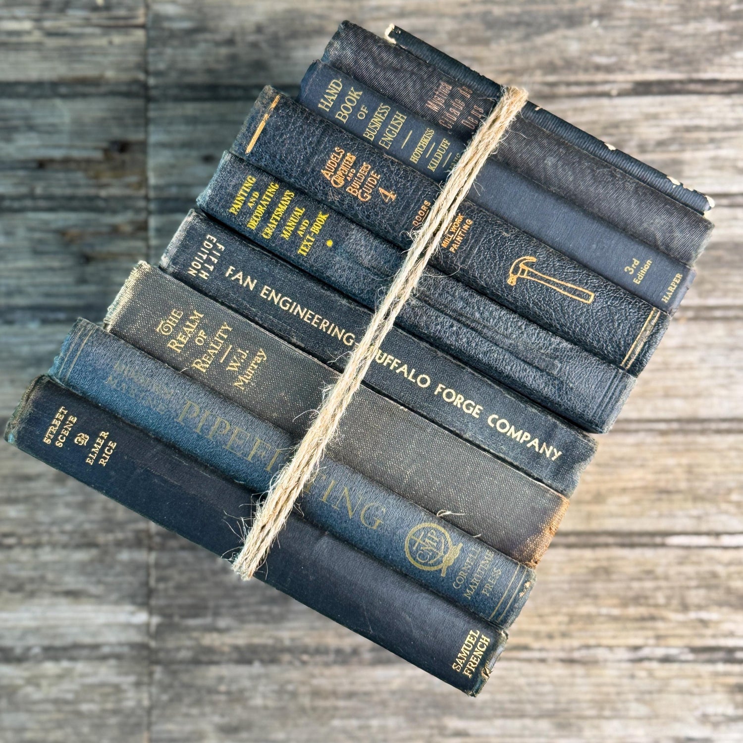 Vintage Black Book Set With Smaller Books