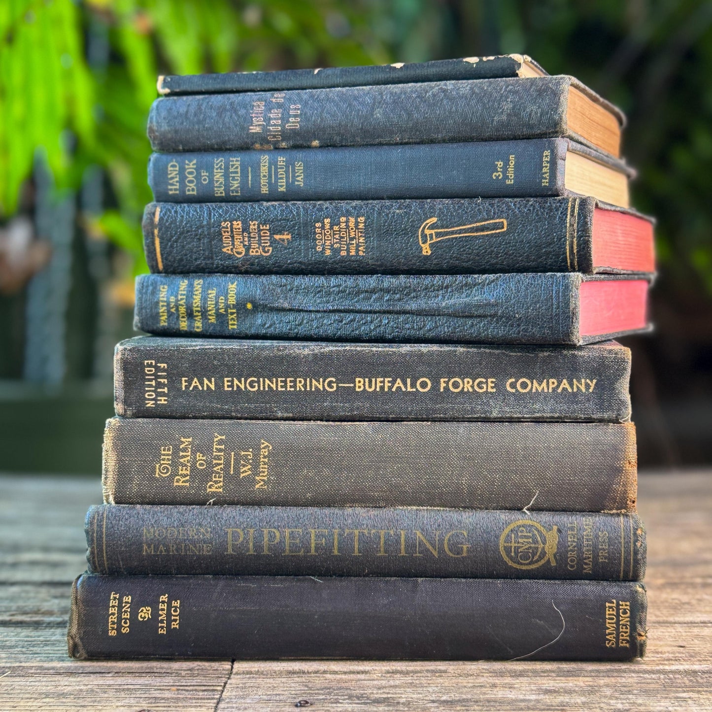 Vintage Black Book Set With Smaller Books