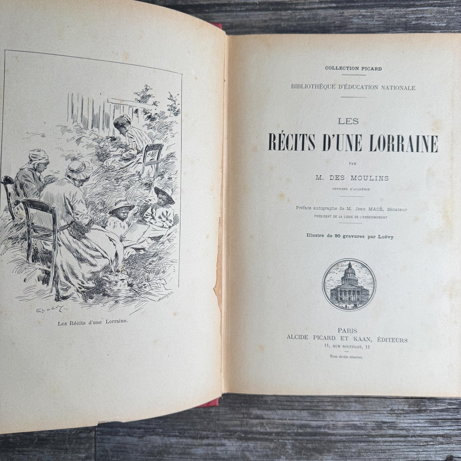 Antique Oversized Red Ornate French Book Set, Joan of Arc Cover, Illustrated, 4 Volumes