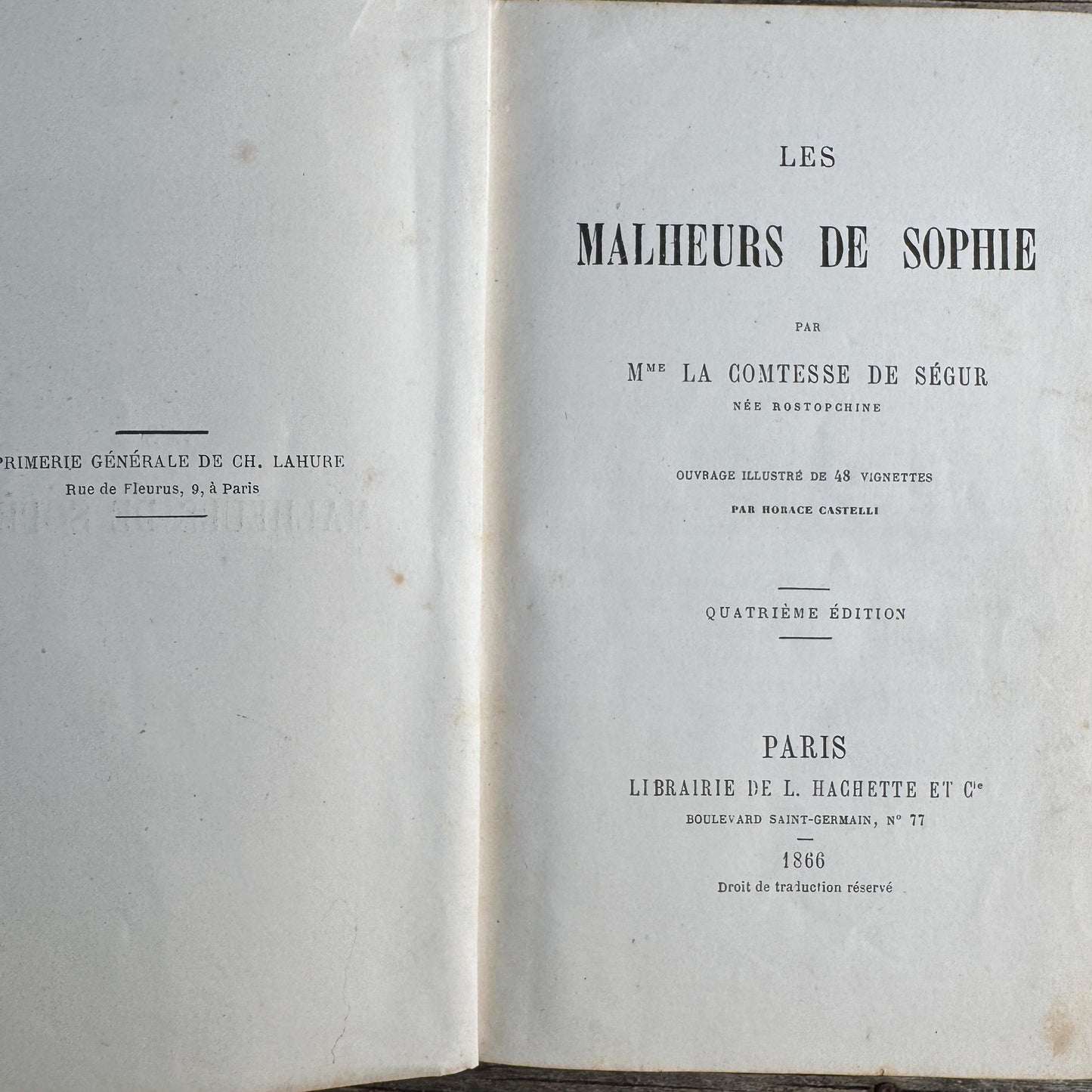 Antique French Red Book Set, 1861-1890, Les Malheurs de Sophie, Bibliothèque Rose & Prize Books, Cartonnage