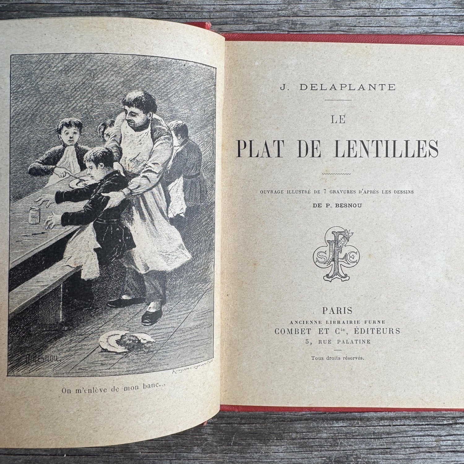 Antique French Red Book Set, 1861-1890, Les Malheurs de Sophie, Bibliothèque Rose & Prize Books, Cartonnage
