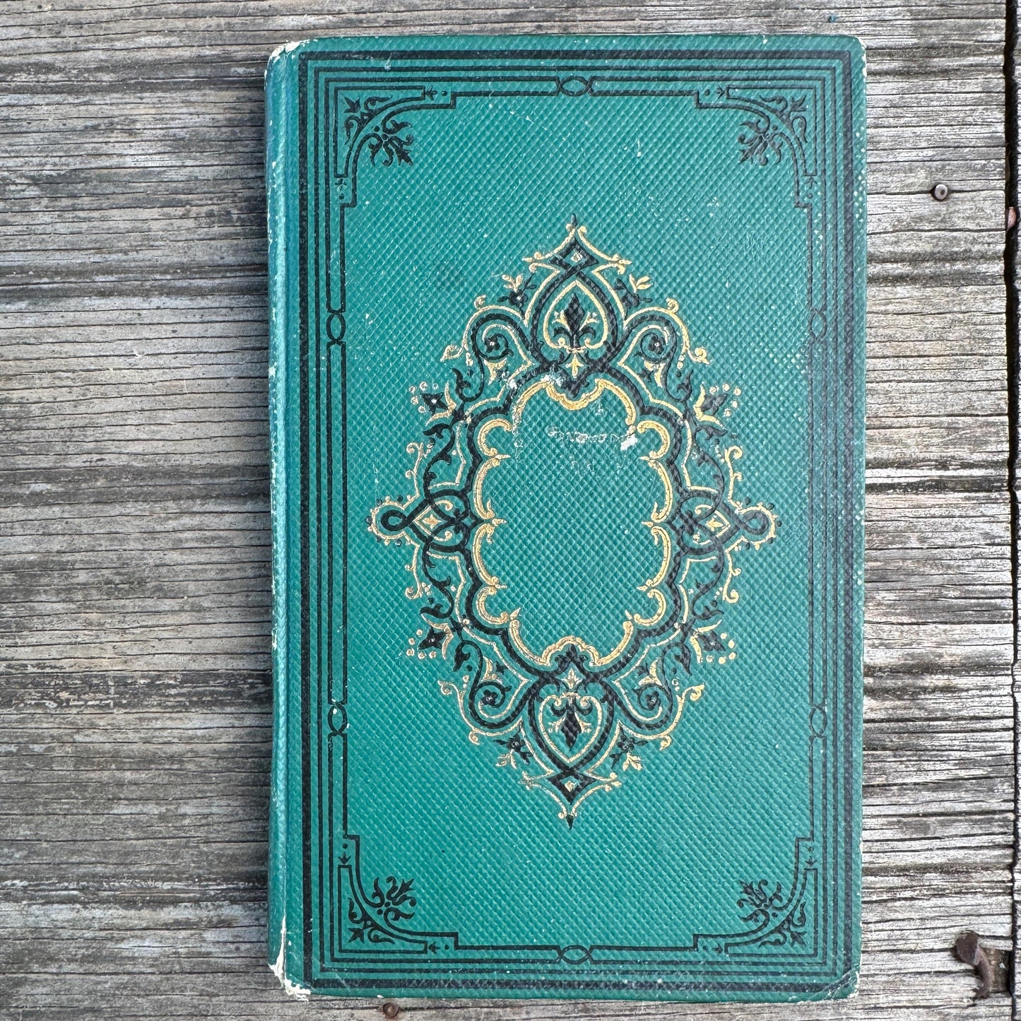 Shabby Antique French Green Book Set, 1822-1874, Seine Map