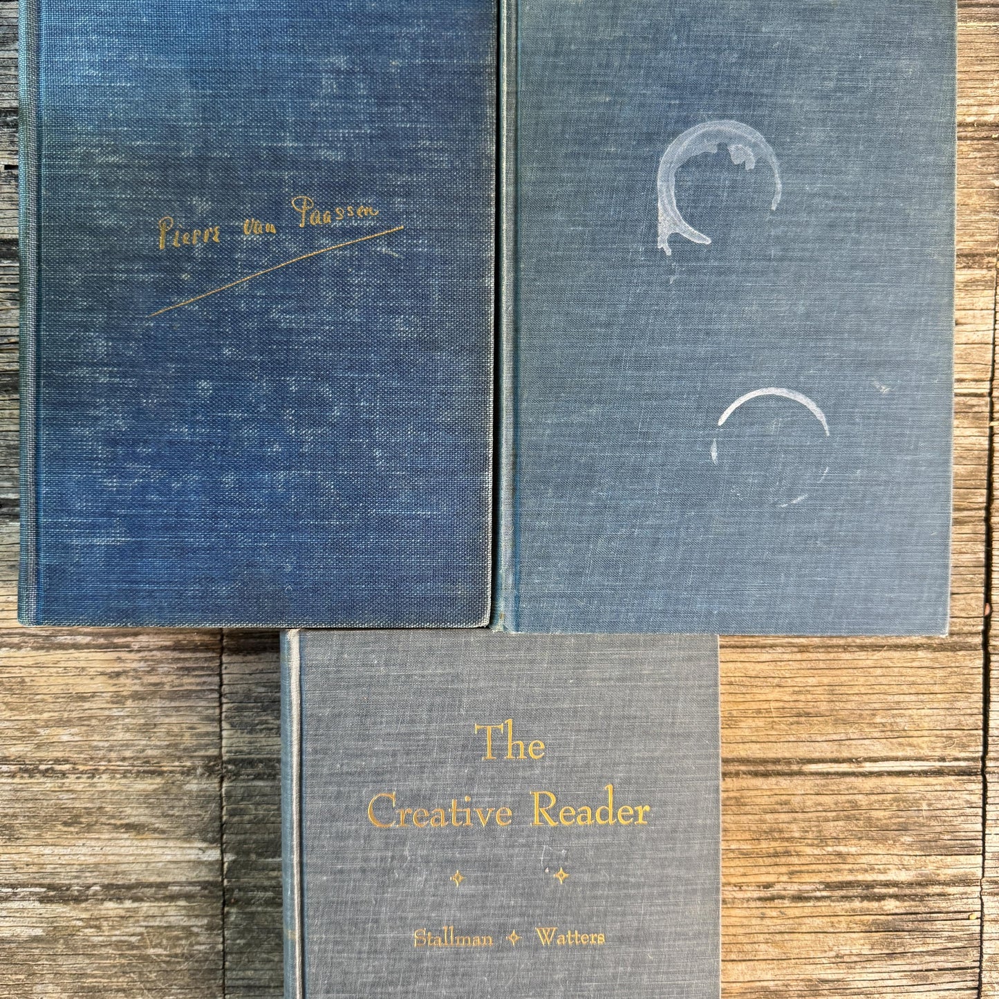 Blue Denim Vintage Oversized Reference Book Set