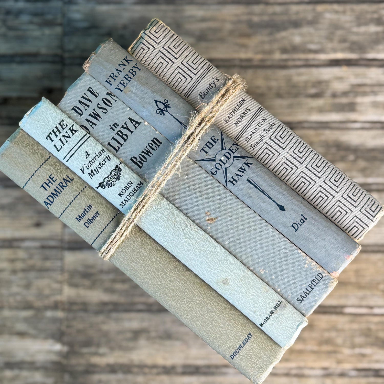 Shabby Neutral Gray Books for Shelf Styling