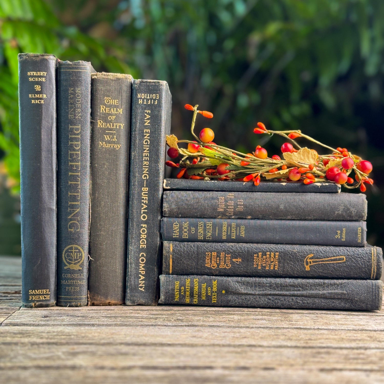 Vintage Black Book Set With Smaller Books