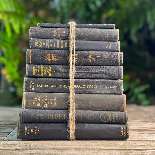 Vintage Black Book Set With Smaller Books