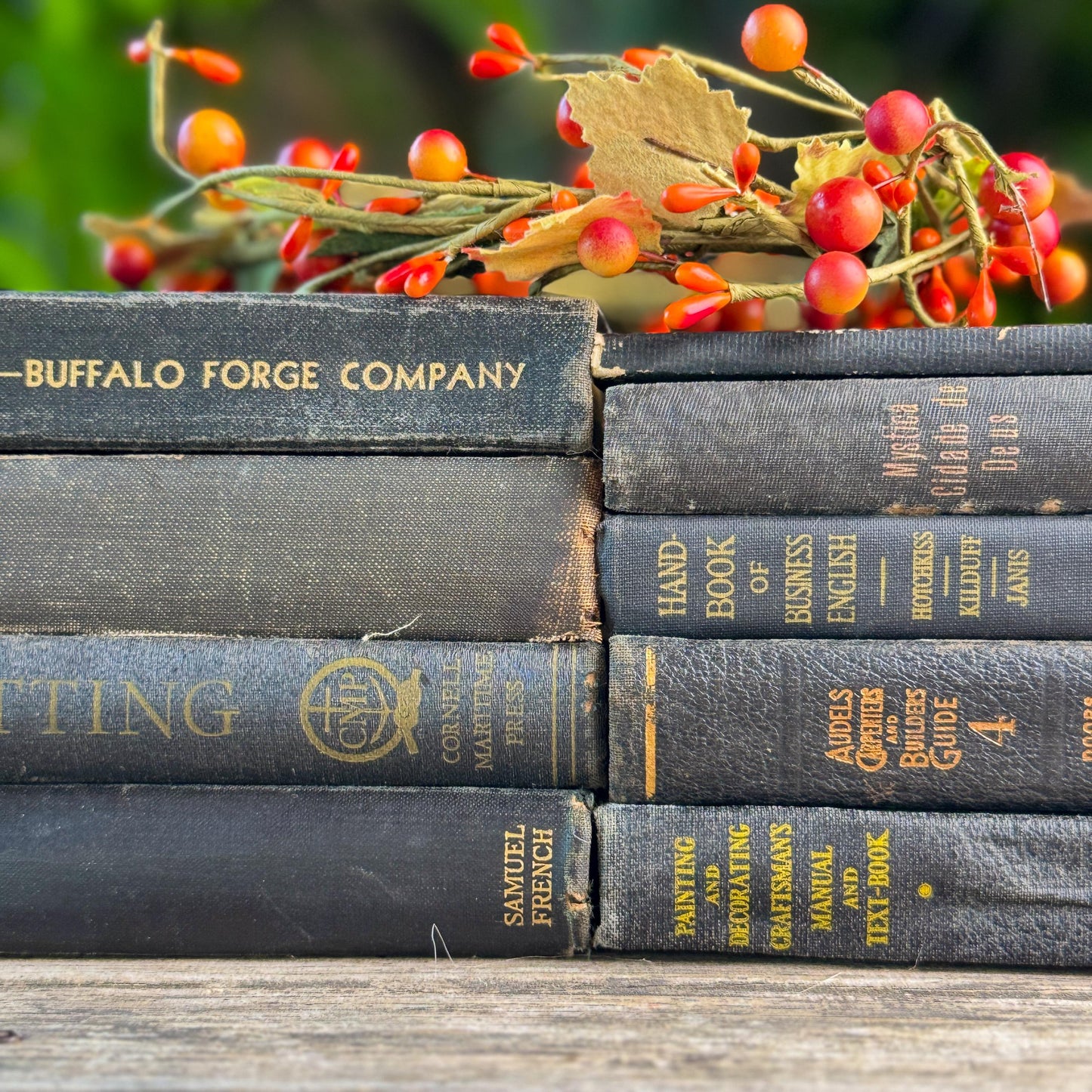 Vintage Black Book Set With Smaller Books