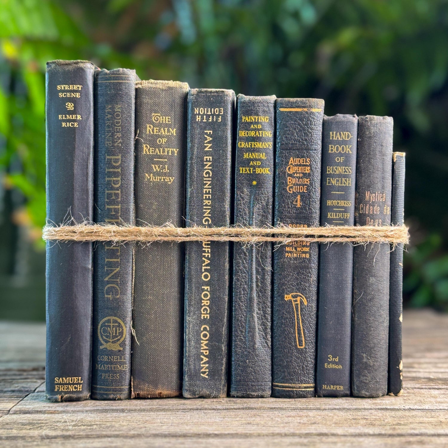 Vintage Black Book Set With Smaller Books