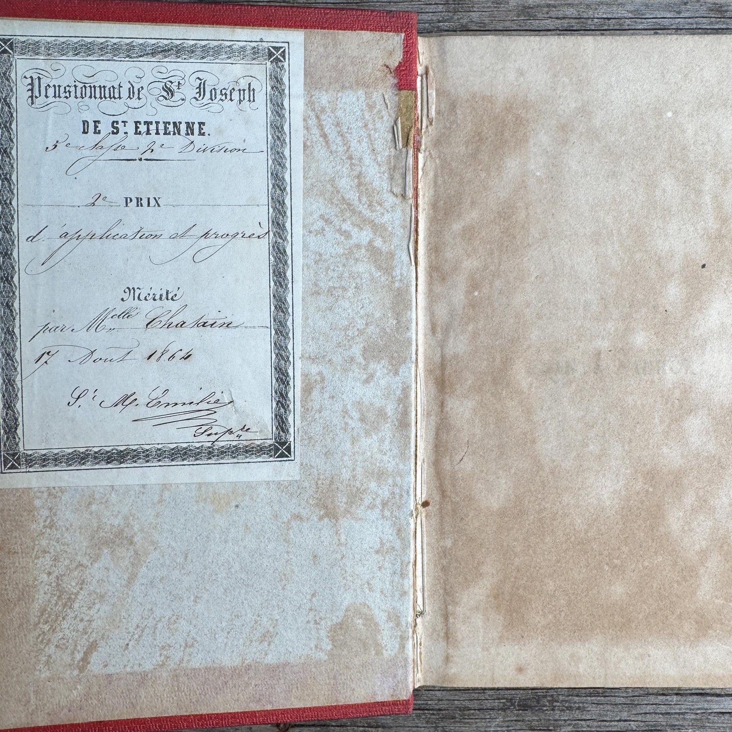 Antique French Red Book Set, 1861-1890, Les Malheurs de Sophie, Bibliothèque Rose & Prize Books, Cartonnage