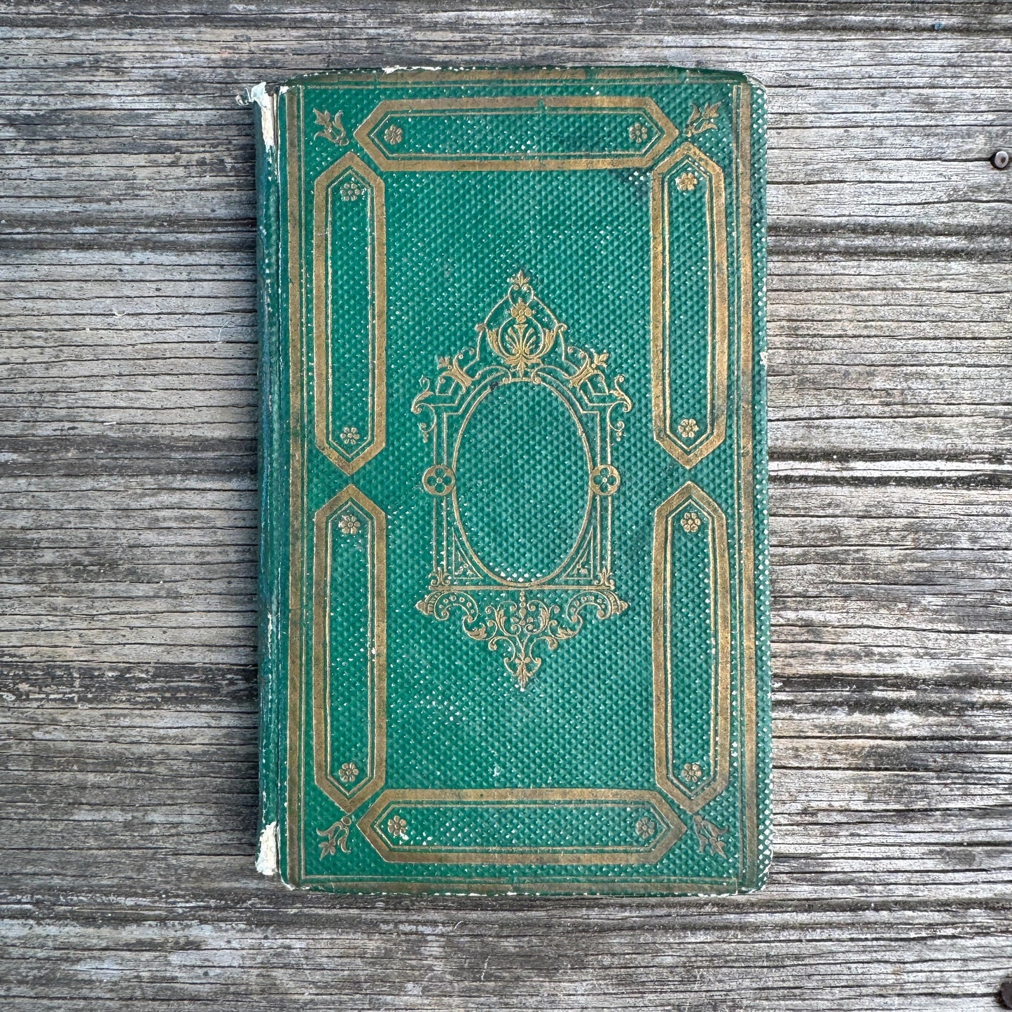 Shabby Antique French Green Book Set, 1822-1874, Seine Map