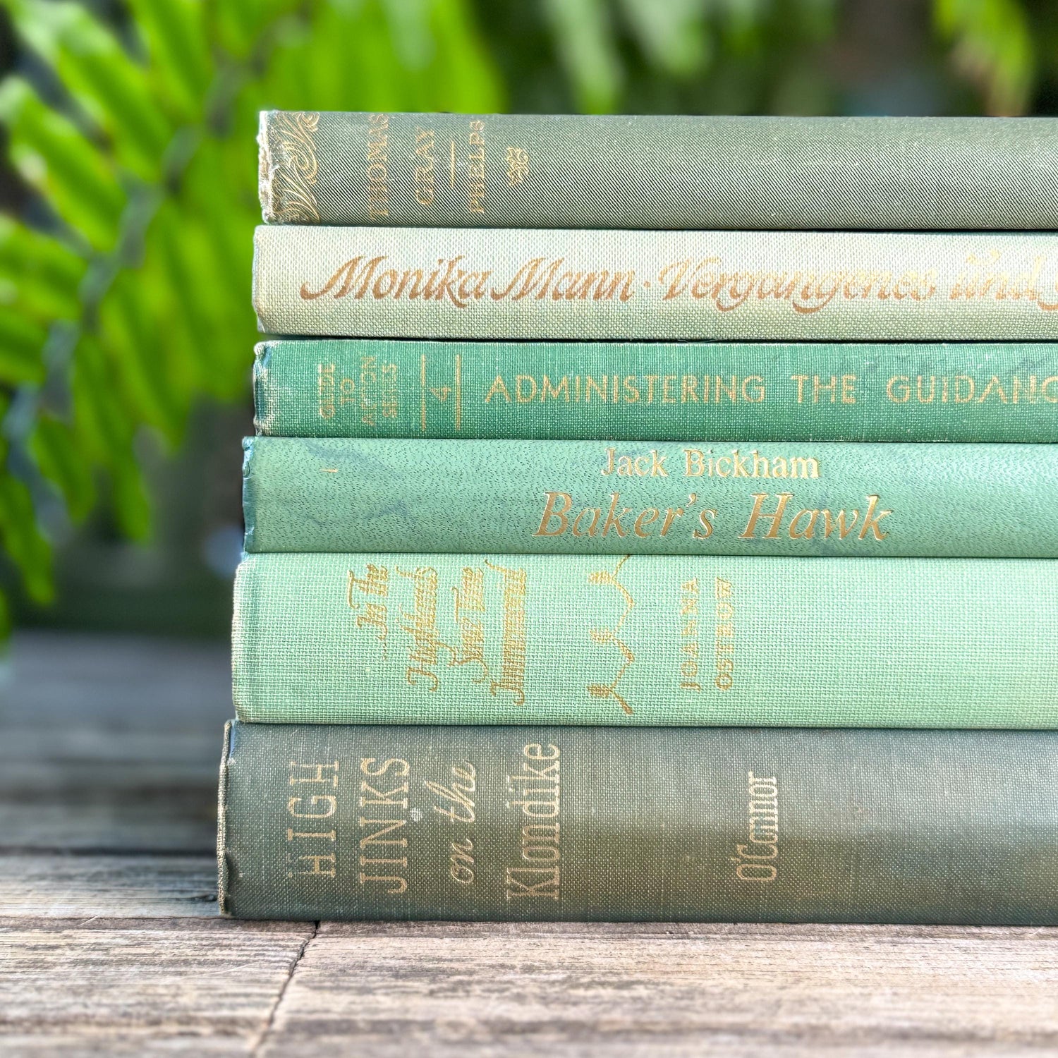Sea Green, Mint, and Moss Feminine Book Collection