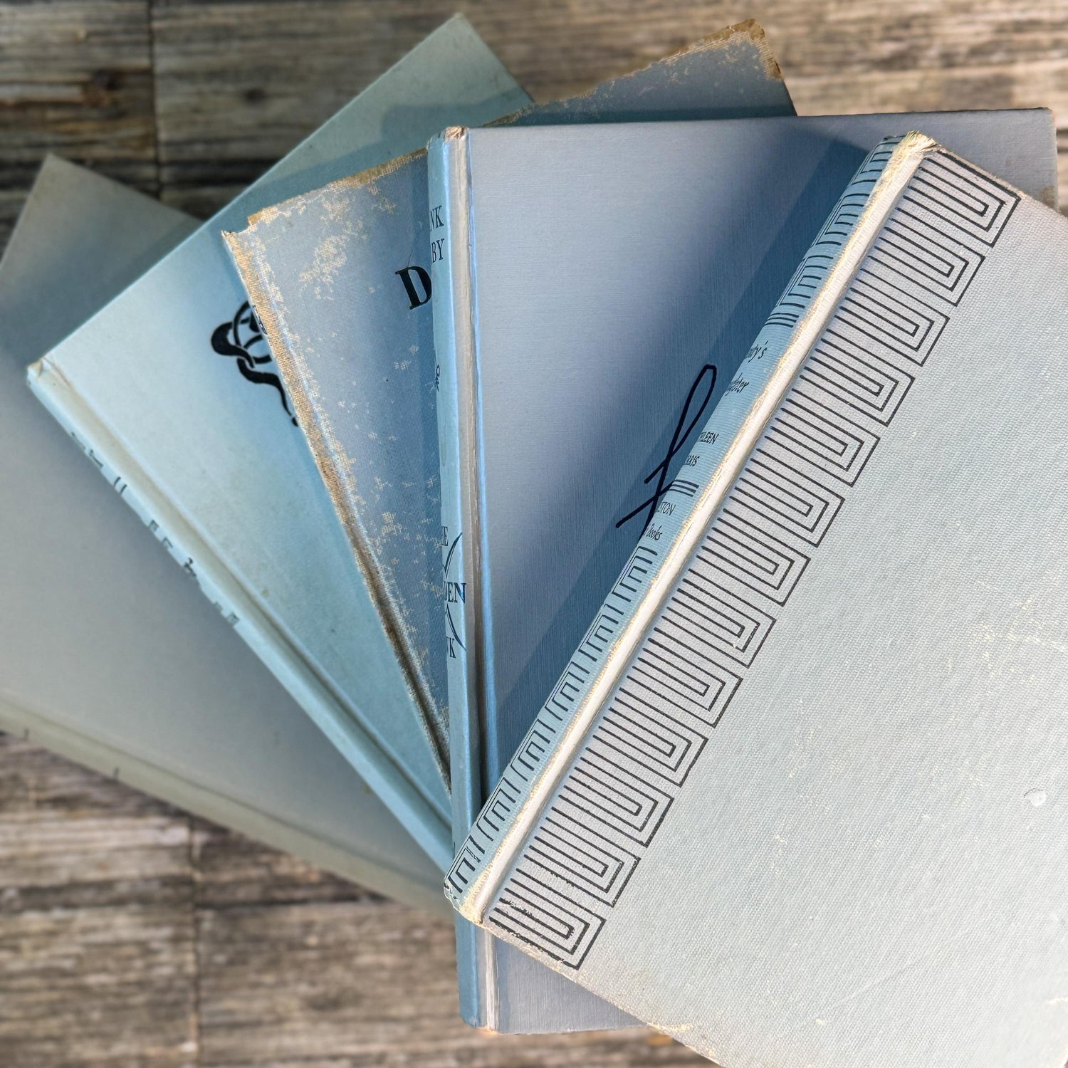 Shabby Neutral Gray Books for Shelf Styling