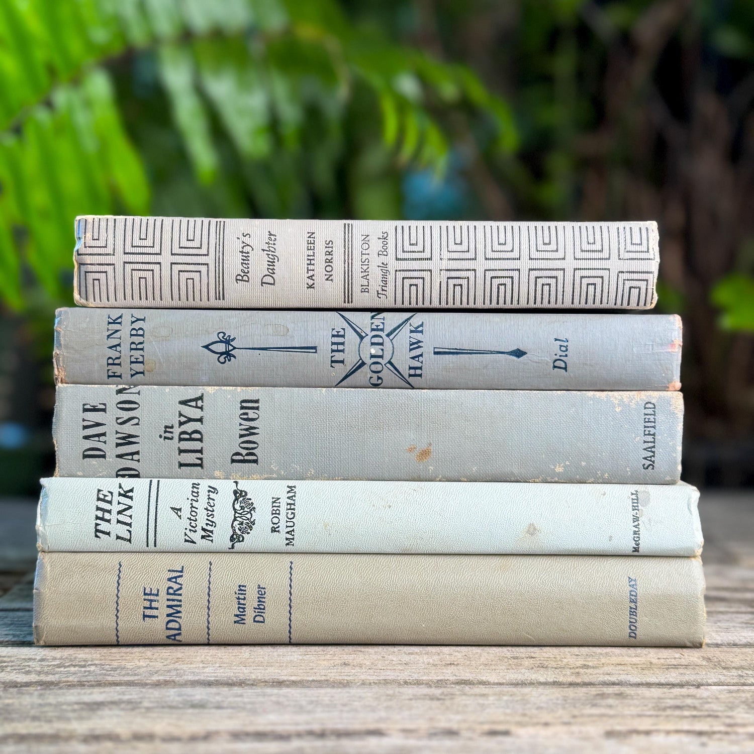 Shabby Neutral Gray Books for Shelf Styling