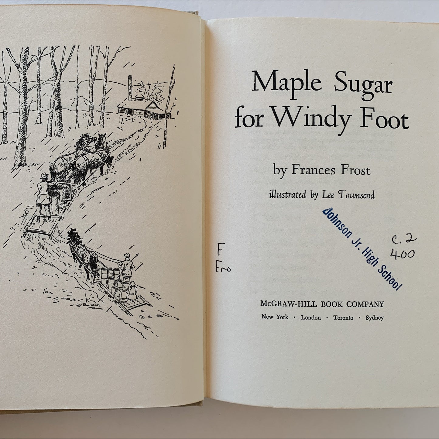 Maple Sugar for Windy Foot, Frances Frost, 1950, Kids Historical Fiction