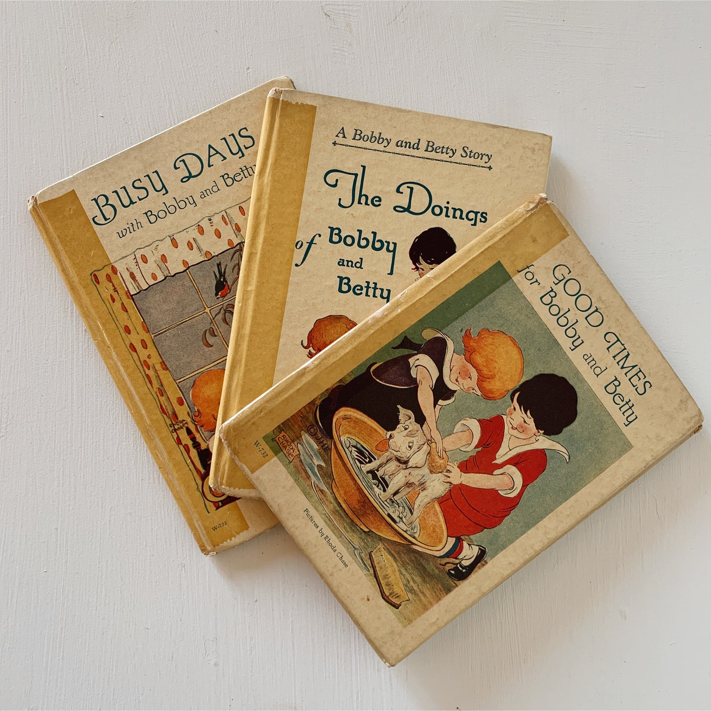 Bobby and Betty Book Bundle, 1928, Antique Picture Books