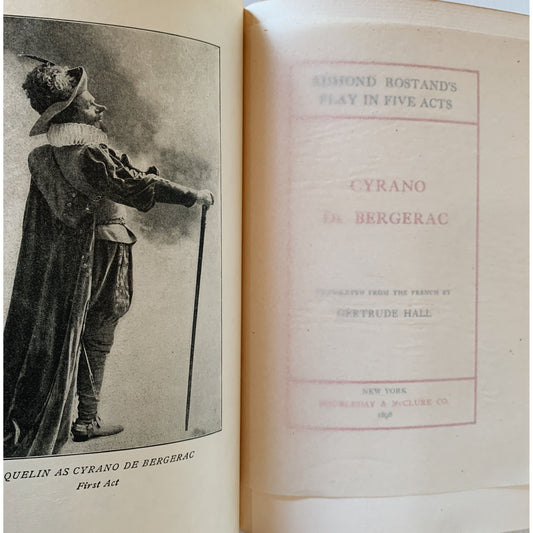 Cyrano de Bergerac, First Edition, Hardcover Blue and Silver, 1898
