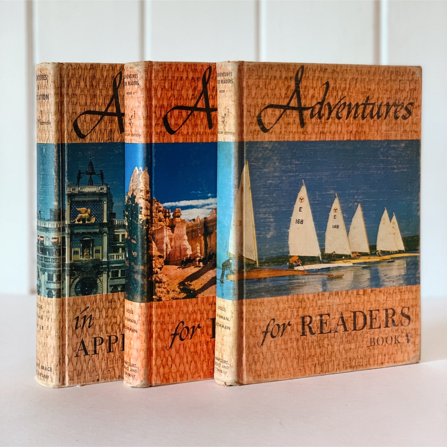Adventures for Readers English Literature School Book Set, Mid Century 1950s