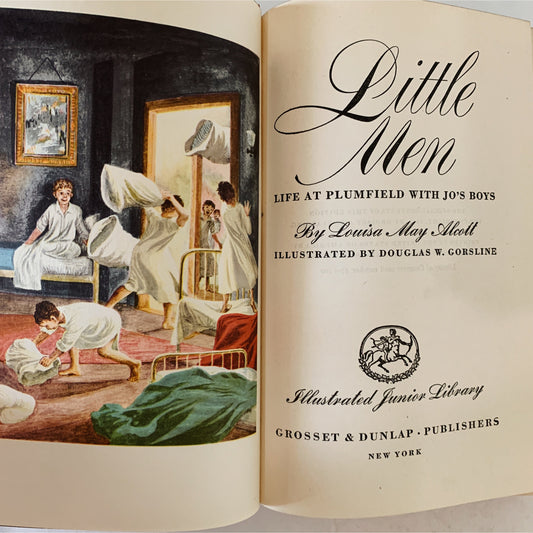 Little Men, Louisa May Alcott, Illustrated Junior Library Hardcover, 1947