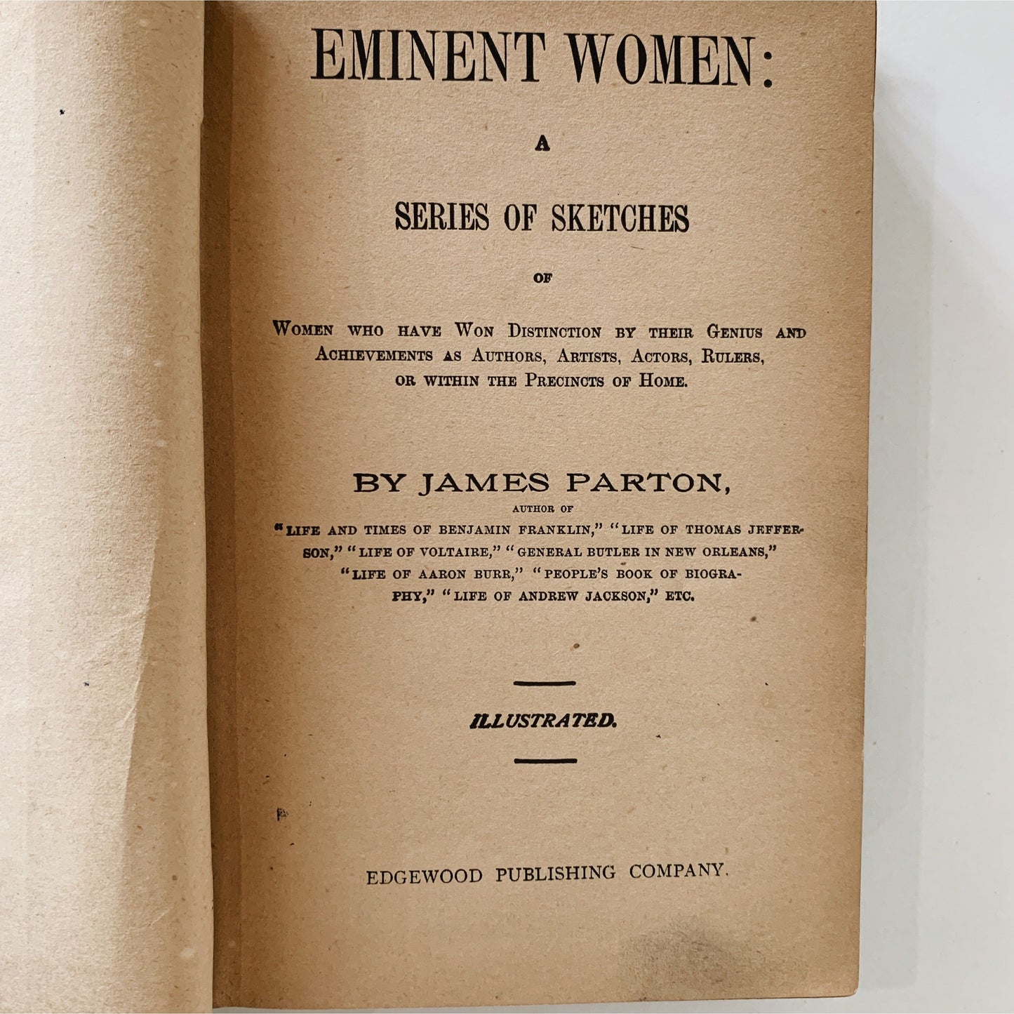 Eminent Women, Edgewood Edition, Illustrated, Antique Hardcover
