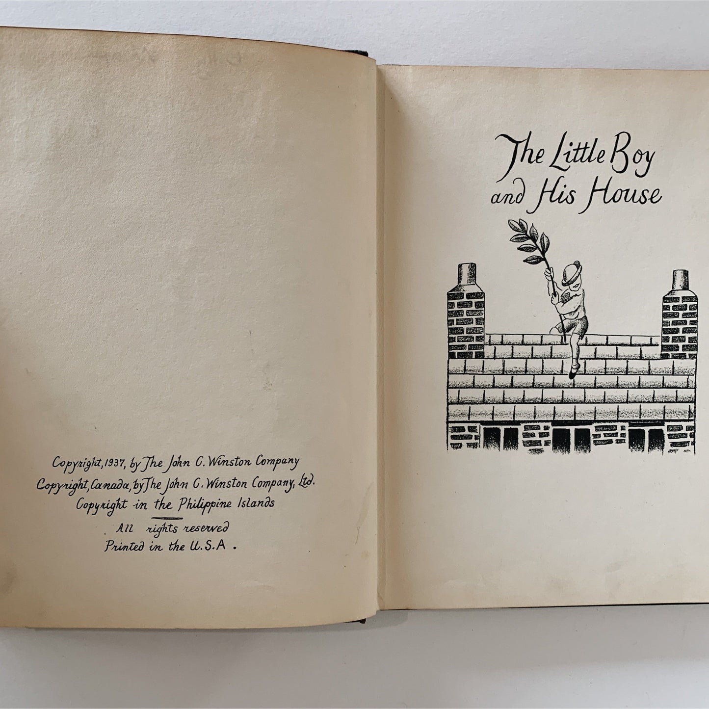 The Little Boy and His House 1937, Illustrated Children's Book