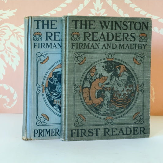 Blue Antique School Book Bundle, The Winston Readers