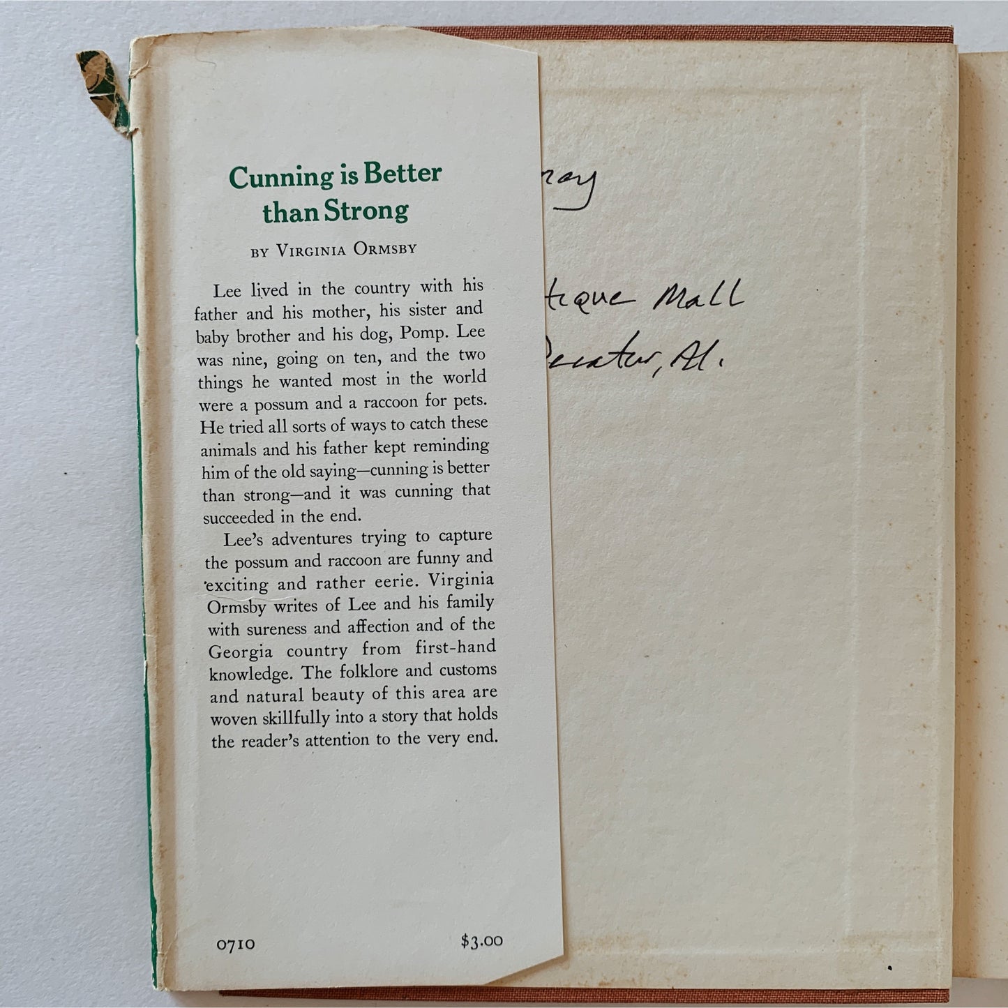 Cunning is Better Than Strong, Virginia H. Ormsby, 1960, 1st Edition, Hardcover