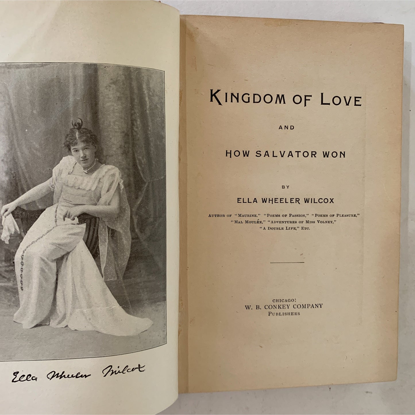 Kingdom of Love and How Salvator Won, Antique Ornate Poetry Book