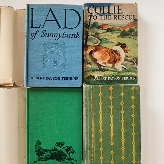 Albert Payson Terhune Dog Stories, Mid Century Fiction, Set of Four Hardcover Books