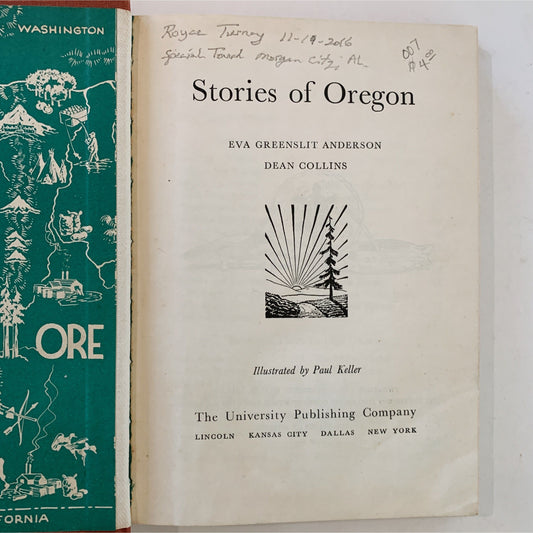 Stories of Oregon, 1949 Elementary School Book