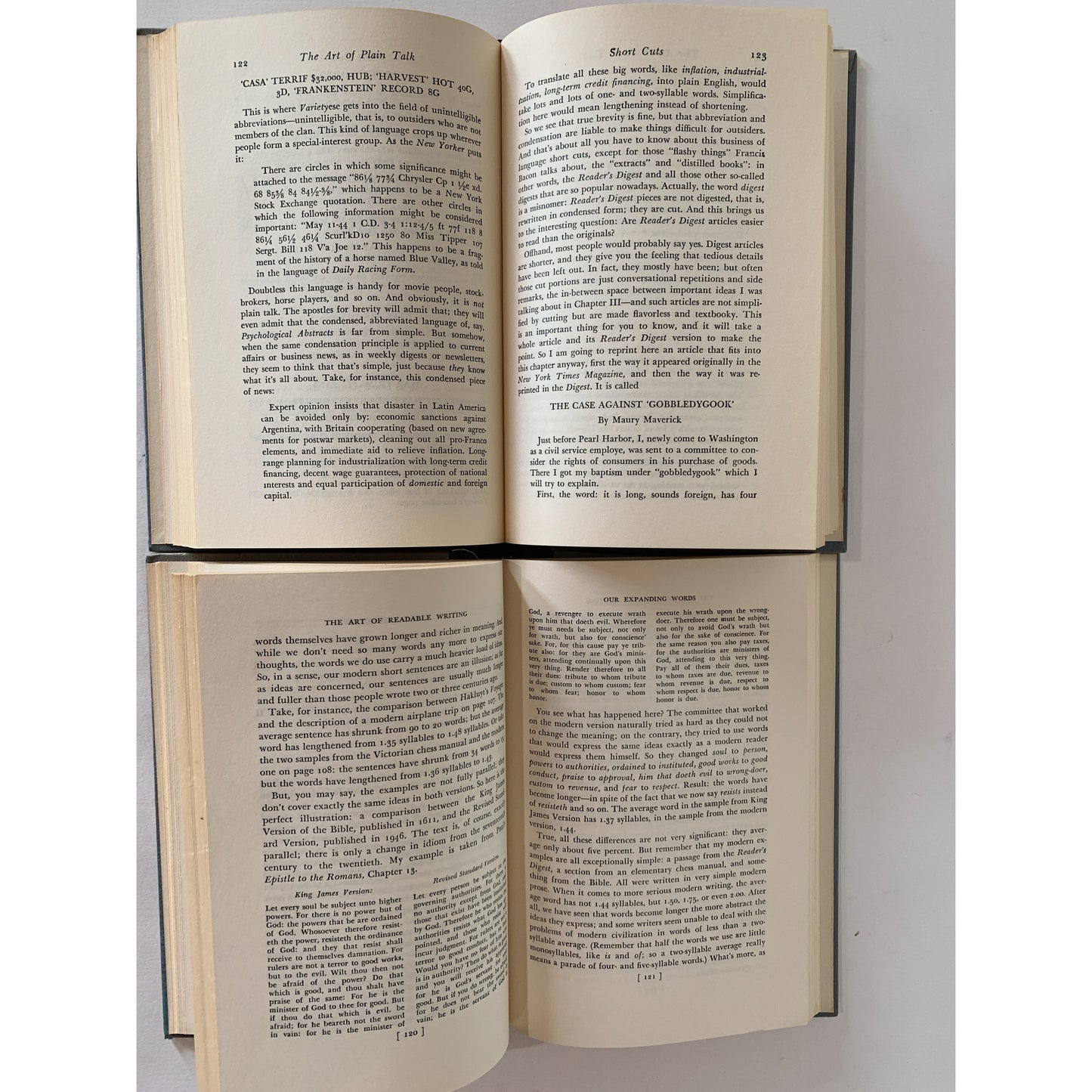 The Art of Plain Talk, The Art of Readable Writing, Mid Century Book Set